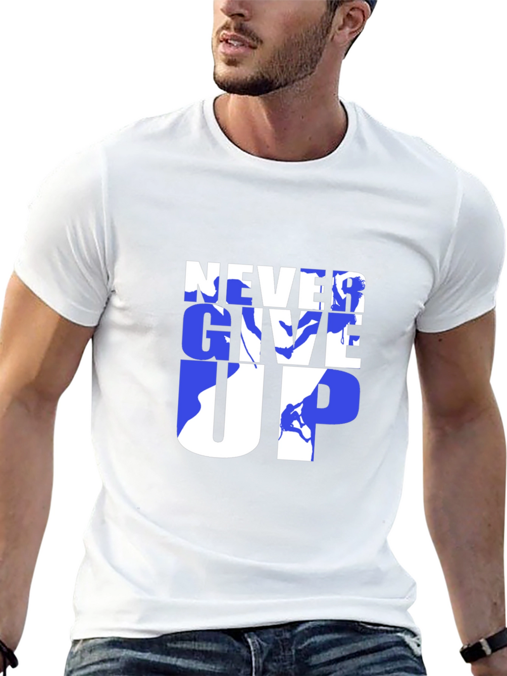 Never Give Up Graphic Tee - Motivational Design