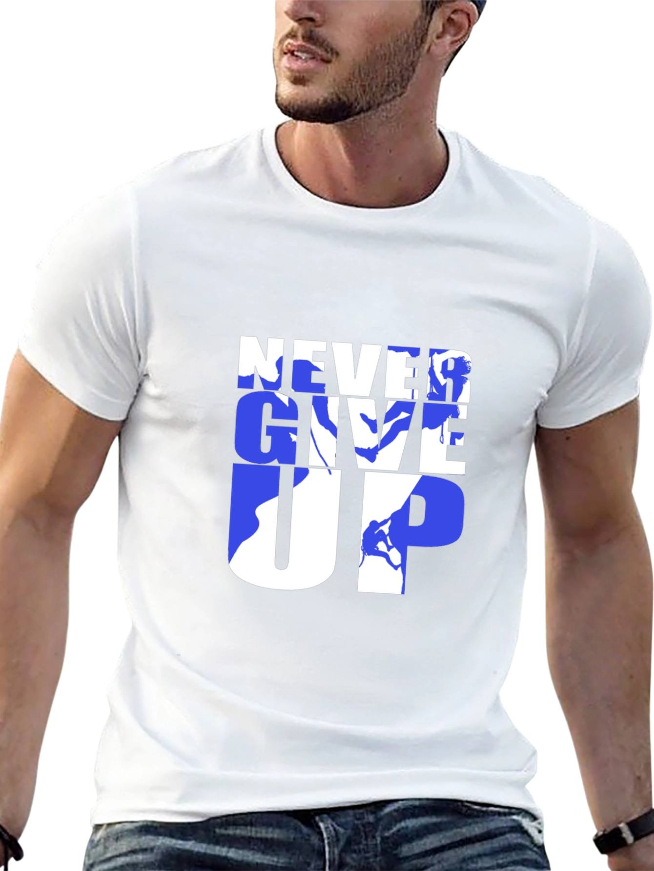 Never Give Up Graphic Tee - Motivational Design