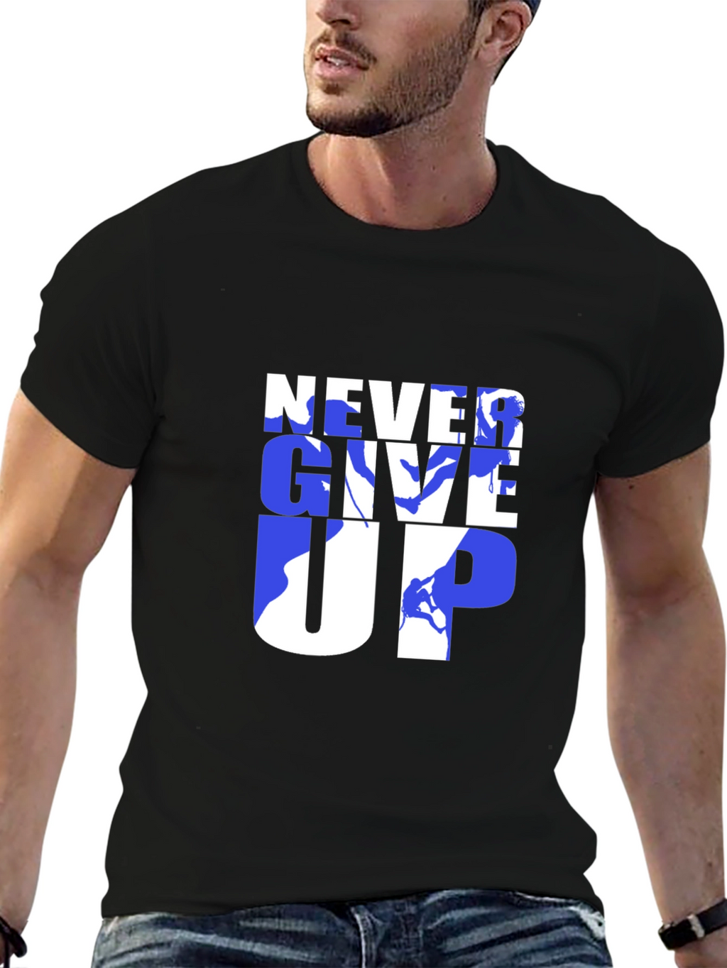 Never Give Up Graphic Tee - Motivational Design