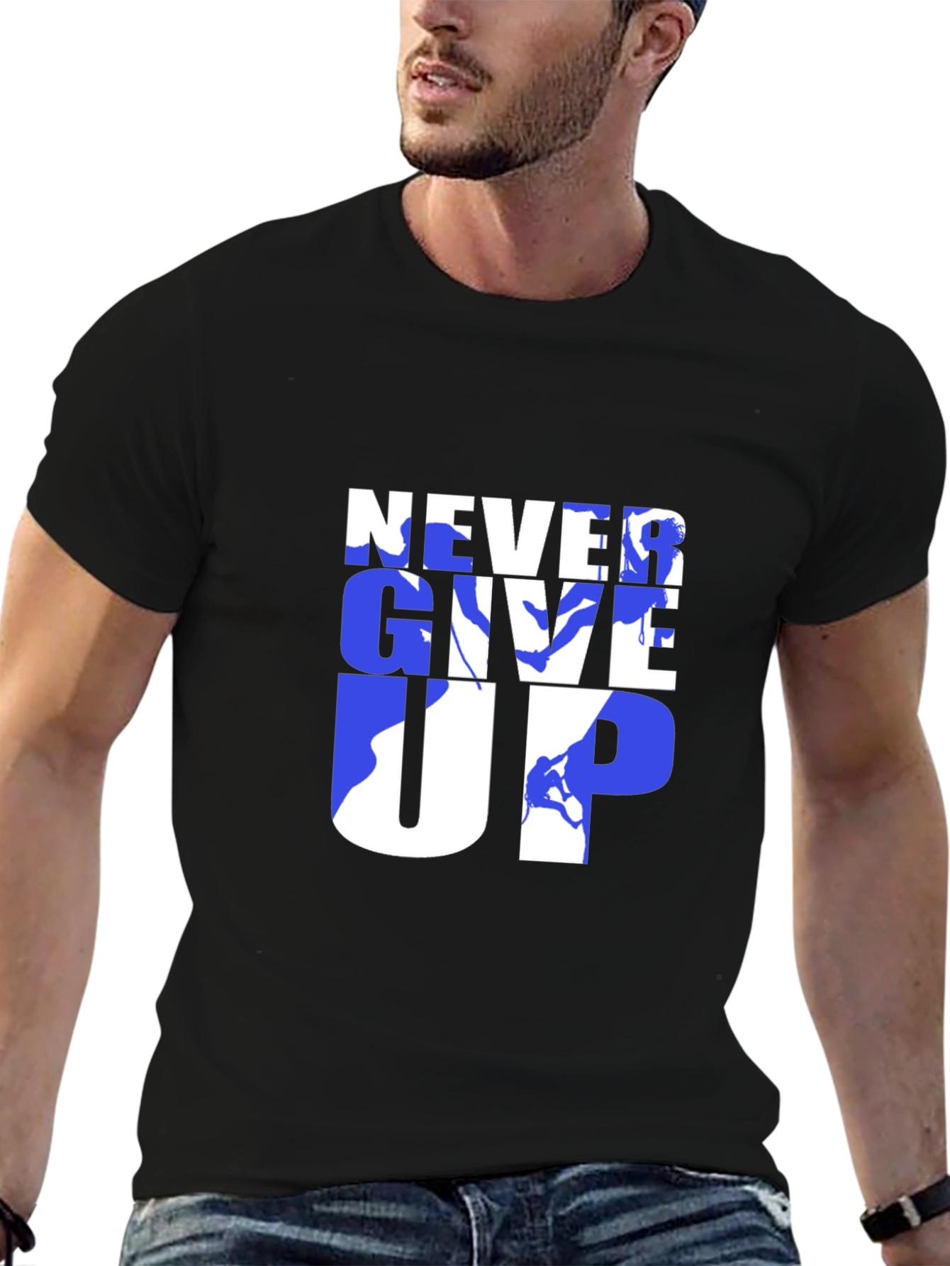 Never Give Up Graphic Tee - Motivational Design