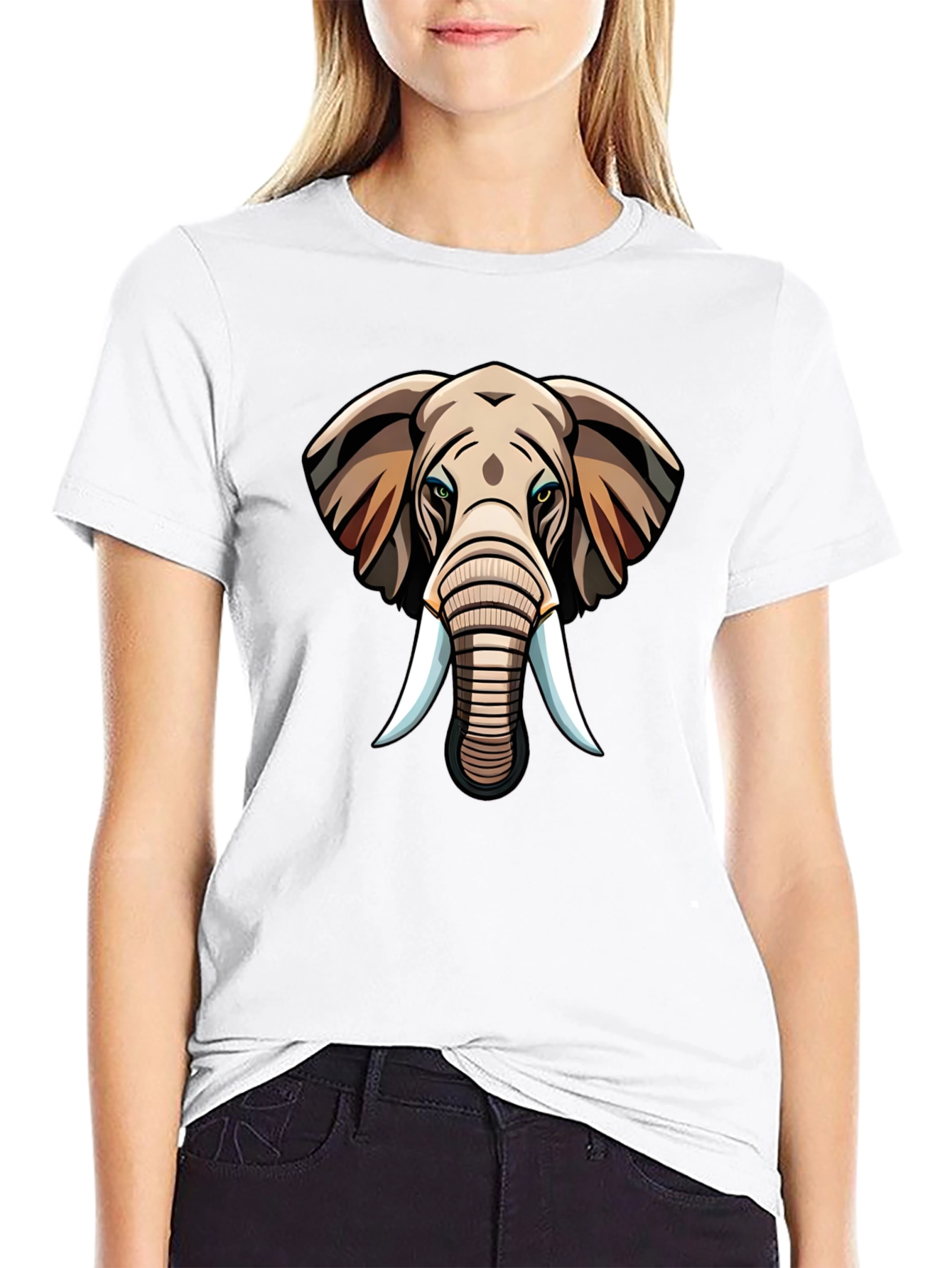 Elephant Graphic Tee - Black