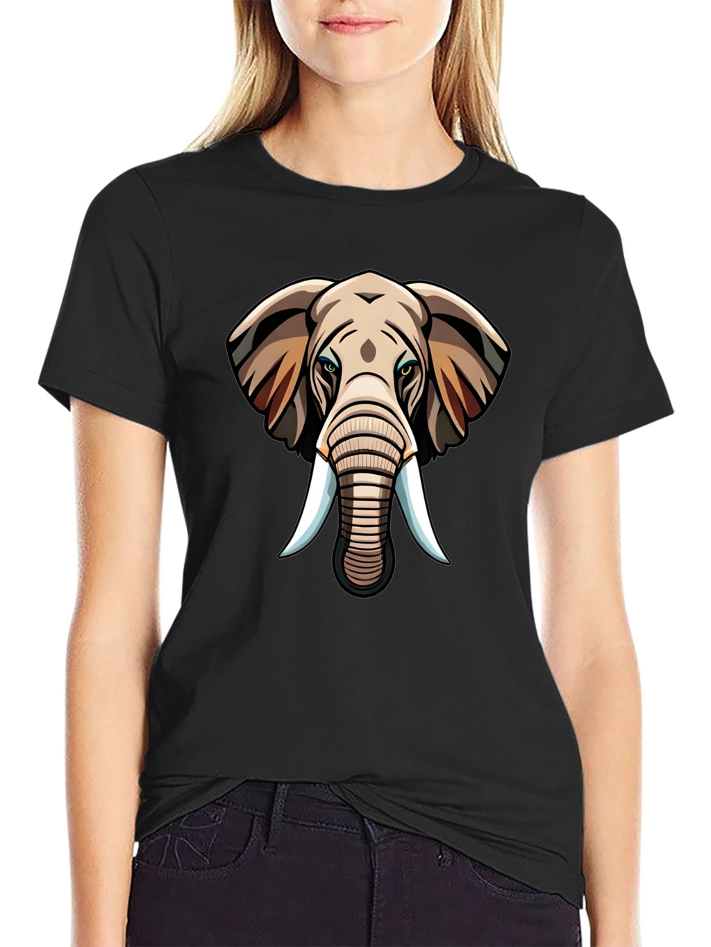 Elephant Graphic Tee - Black