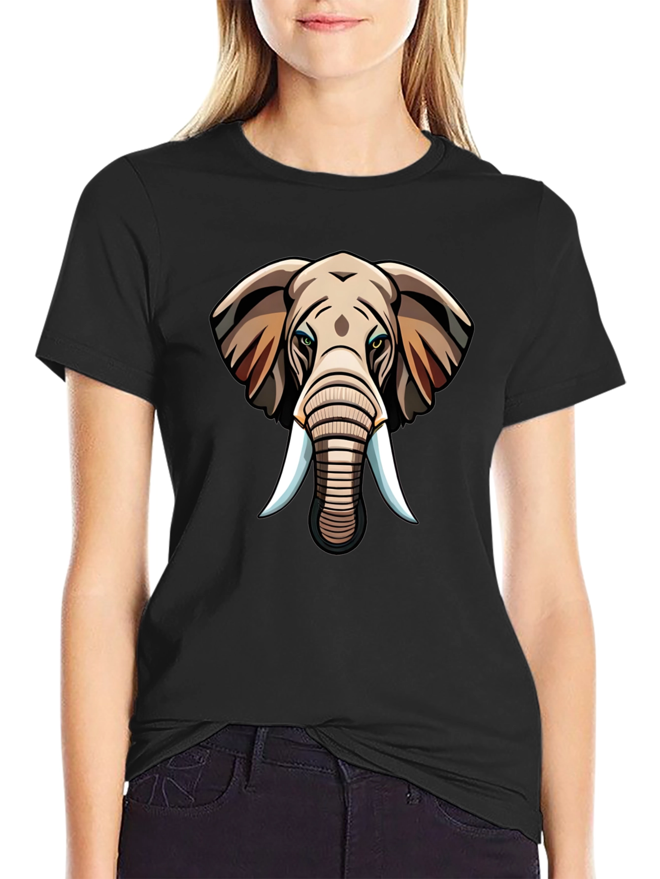 Elephant Graphic Tee - Black