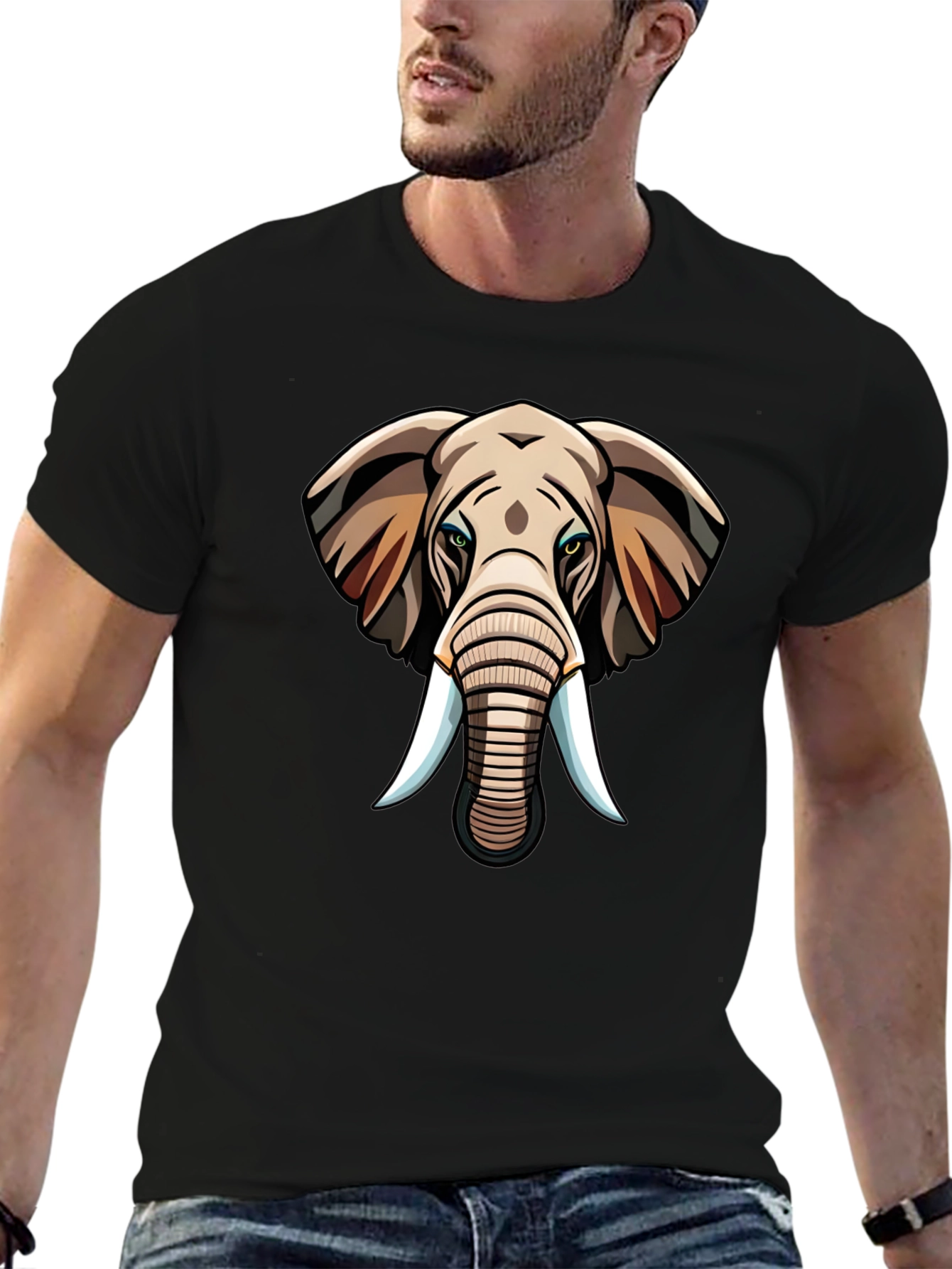 Elephant Graphic Tee - Black