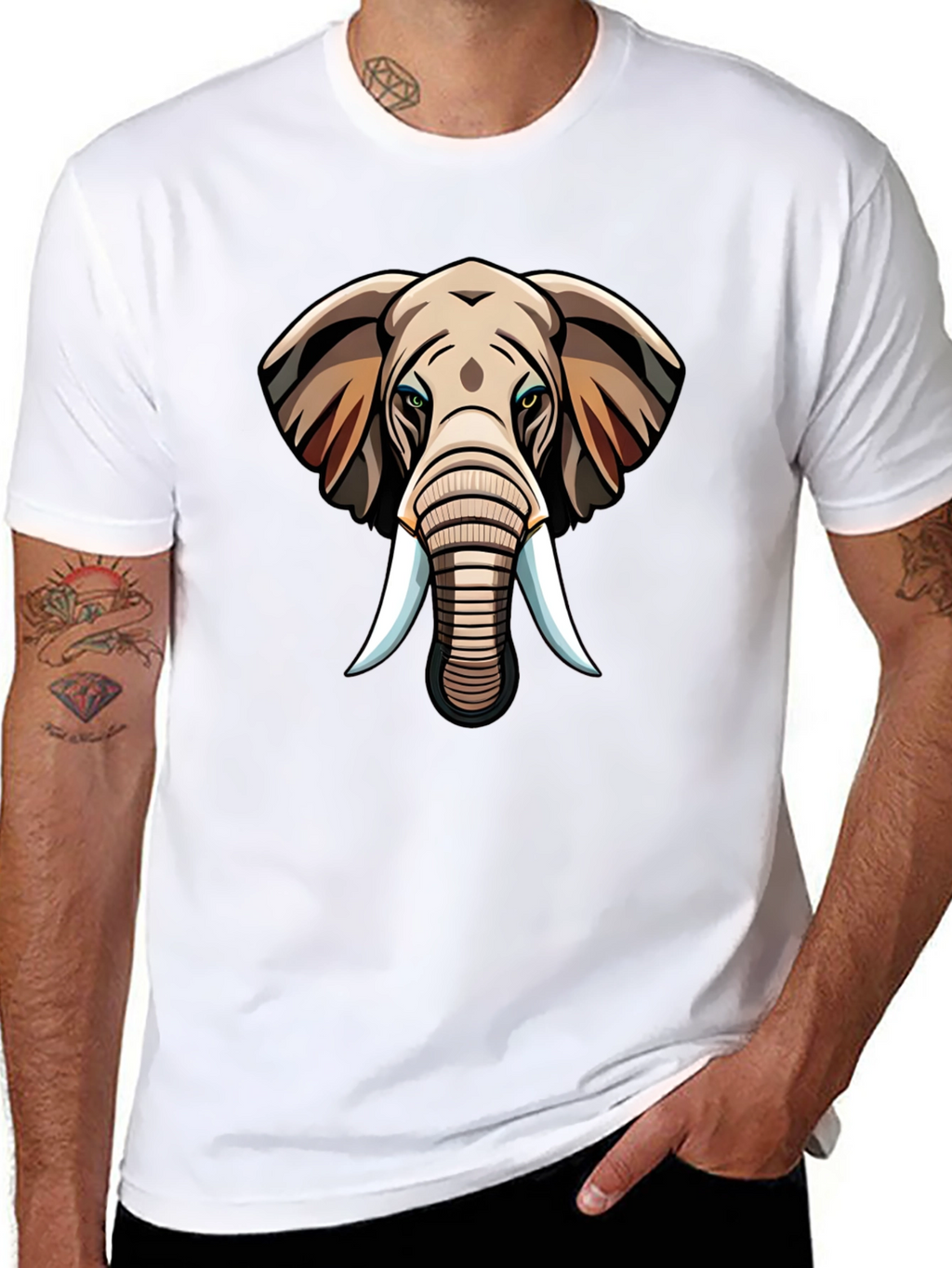 Elephant Graphic Tee - Black