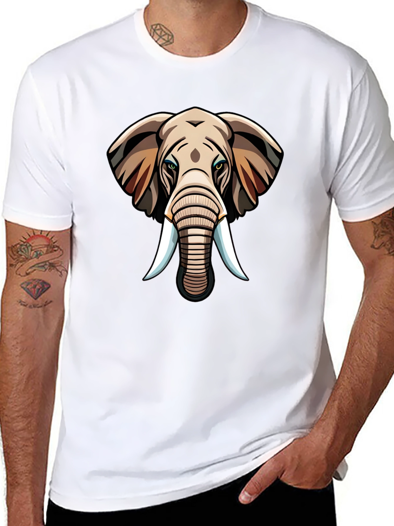 Elephant Graphic Tee - Black