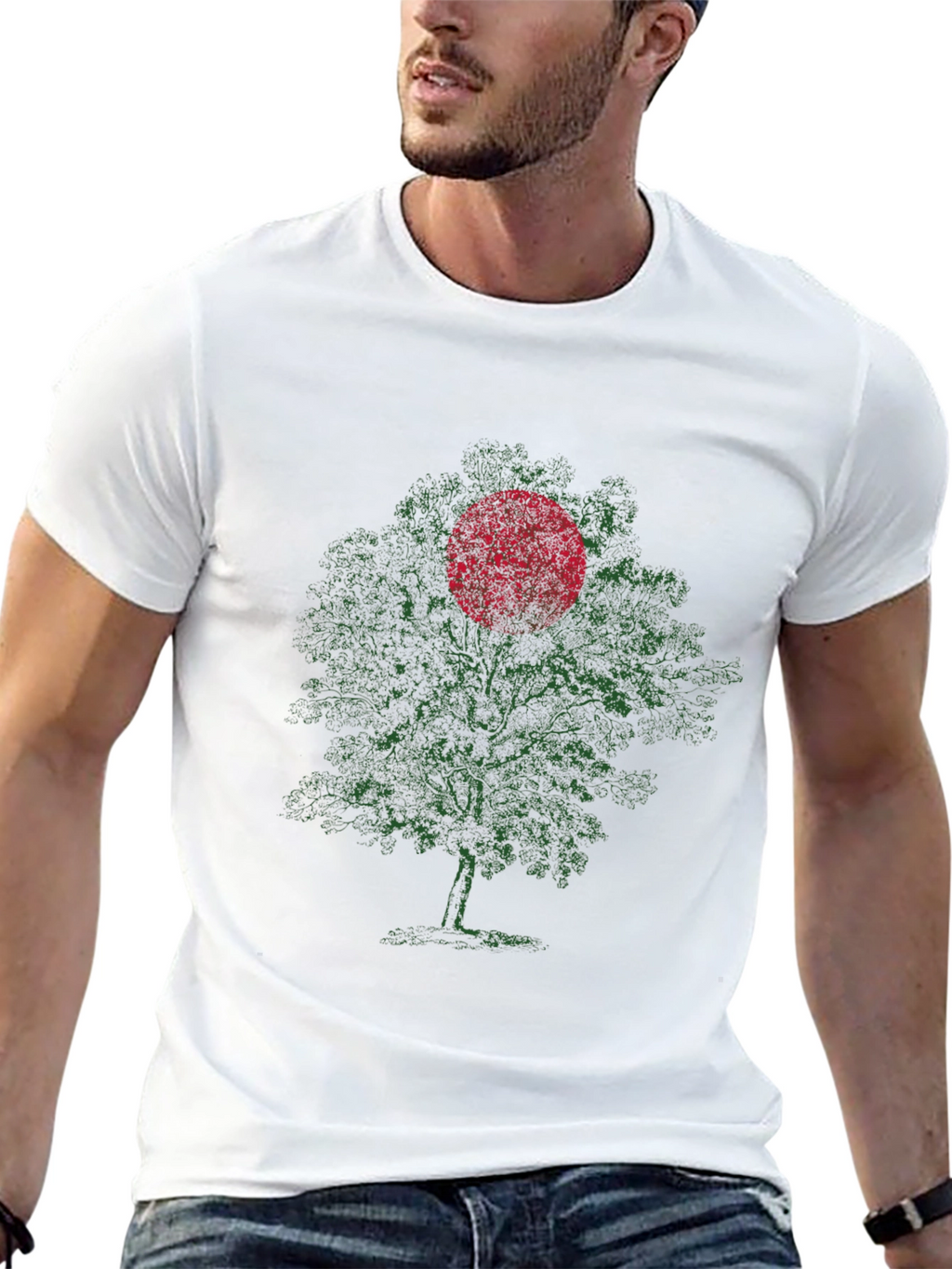Bangladesh Flag Tree Graphic Tee