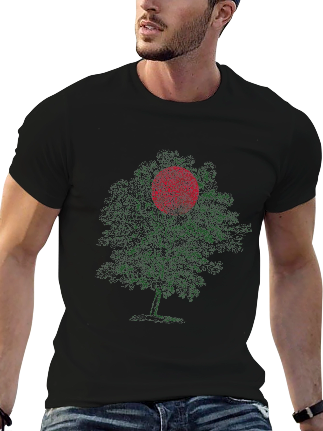 Bangladesh Flag Tree Graphic Tee
