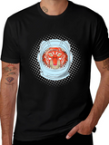 Tiger Astronaut Graphic Tee - Black Cotton Comfort