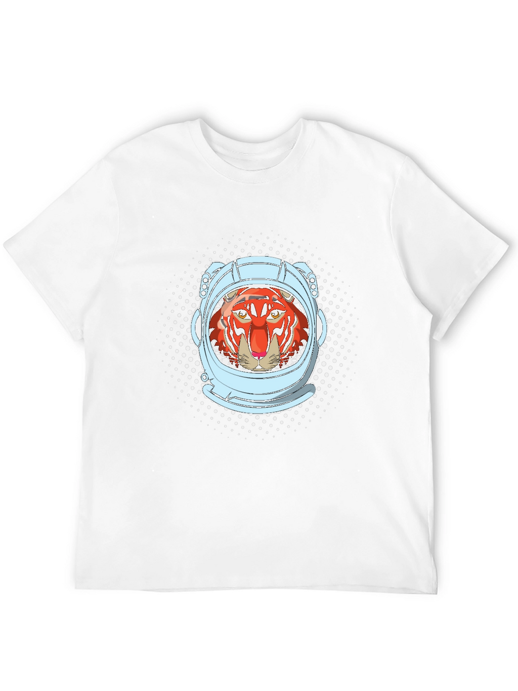 Tiger Astronaut Graphic Tee - Black Cotton Comfort