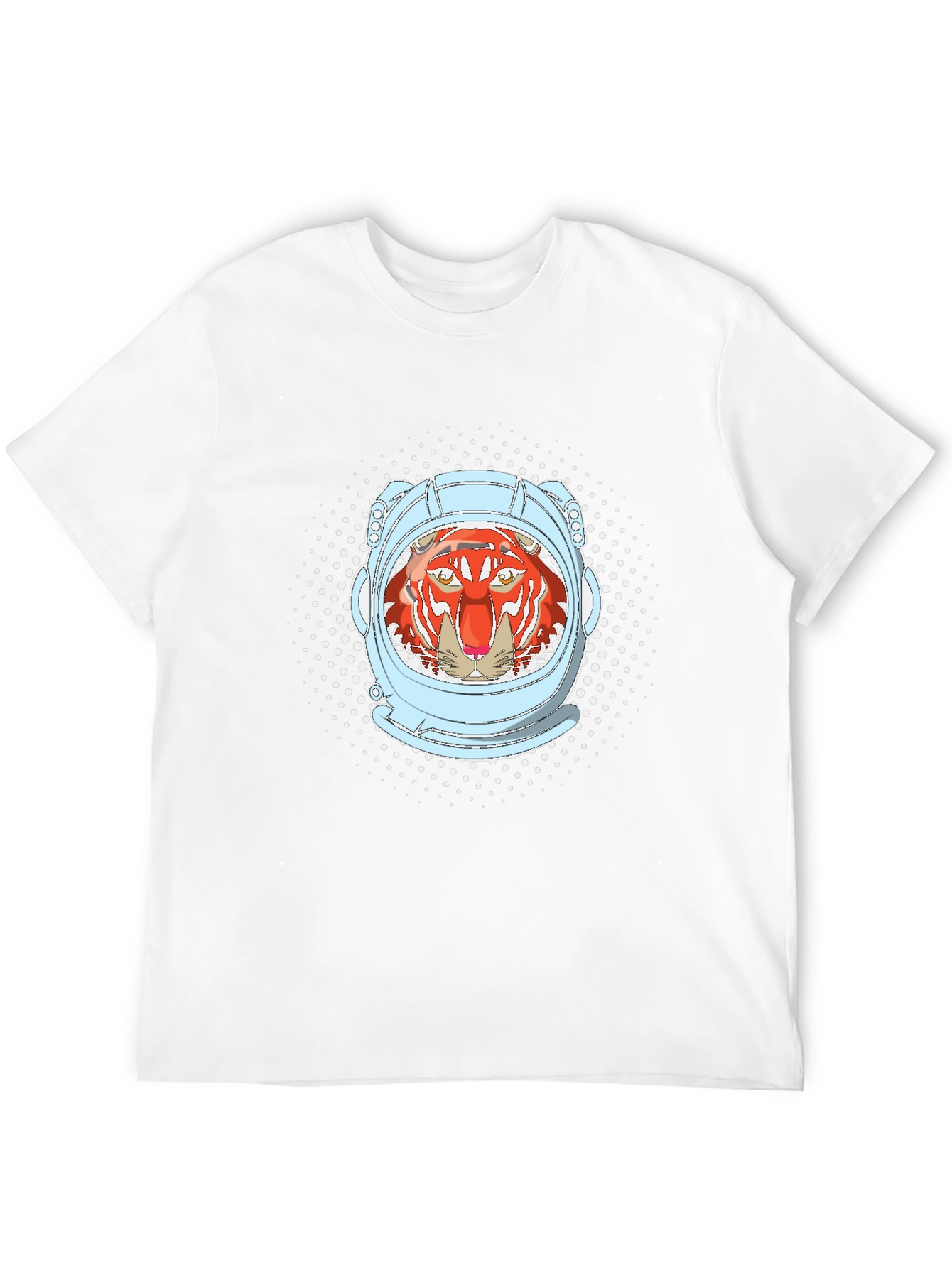Tiger Astronaut Graphic Tee - Black Cotton Comfort