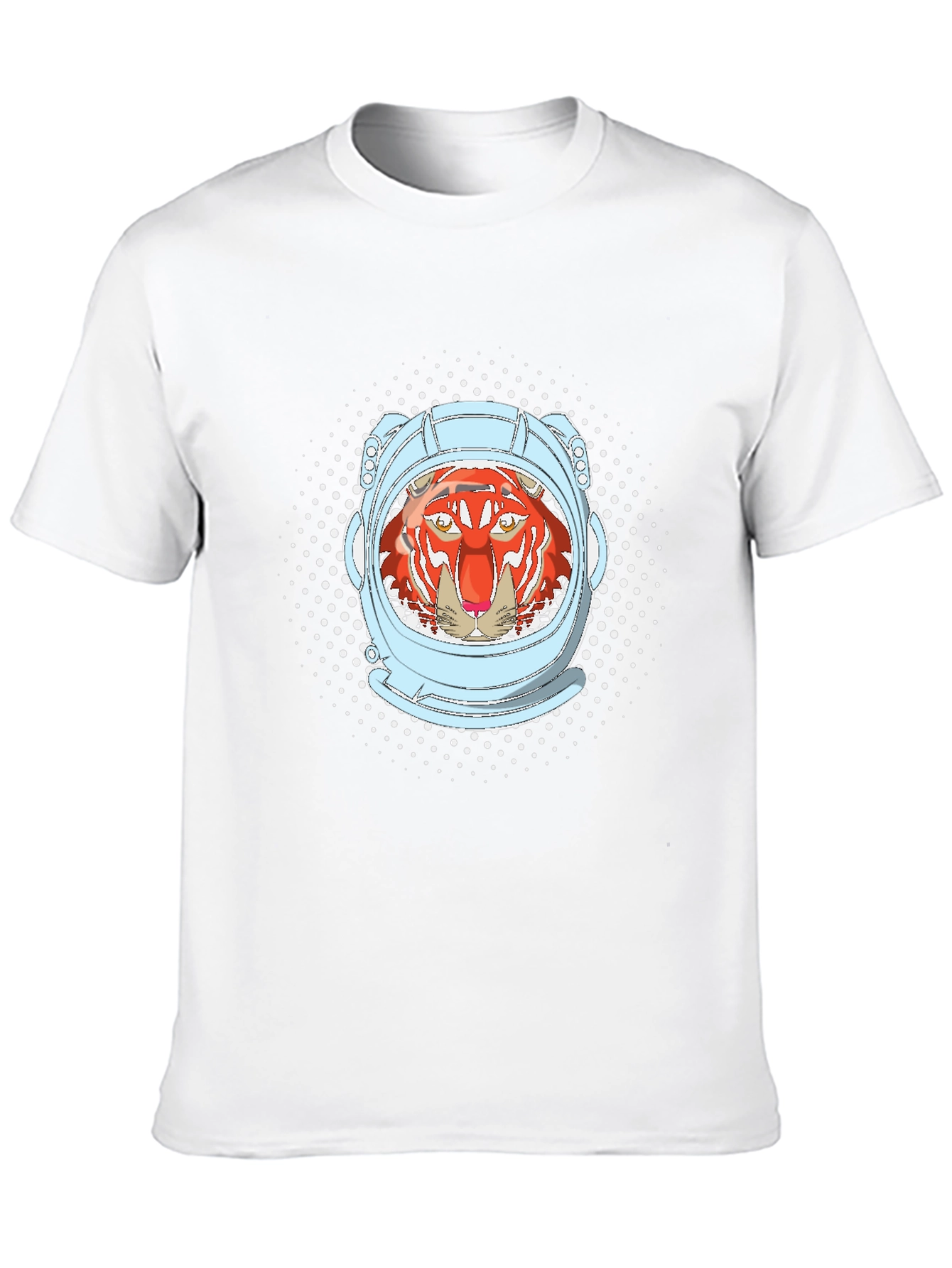 Tiger Astronaut Graphic Tee - Black Cotton Comfort
