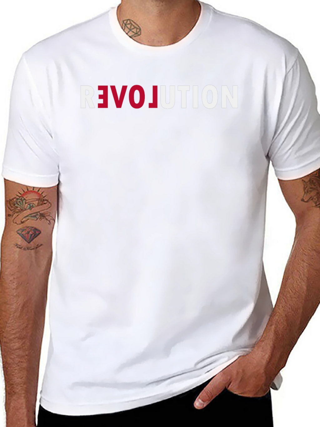 Revolution Graphic Tee - Stylish Mens Crew Neck