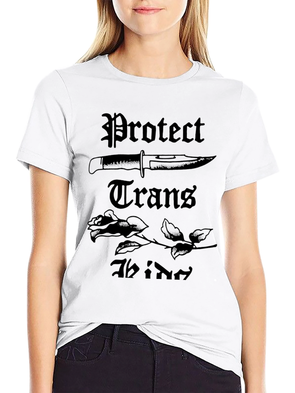 Protect Trans Kids Black Graphic Tee