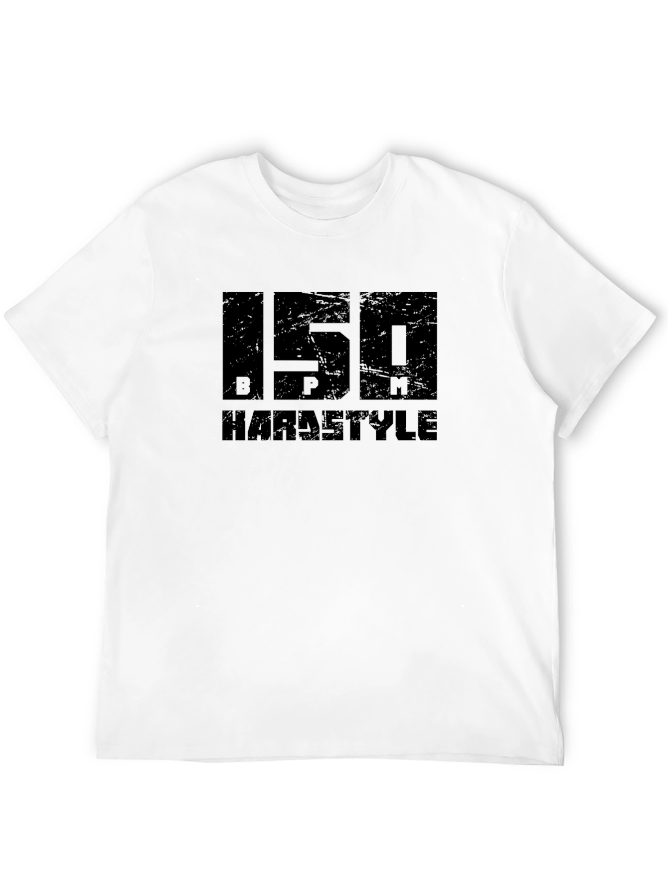 150 BPM Hardstyle Black Graphic Tee - Music Festival Apparel