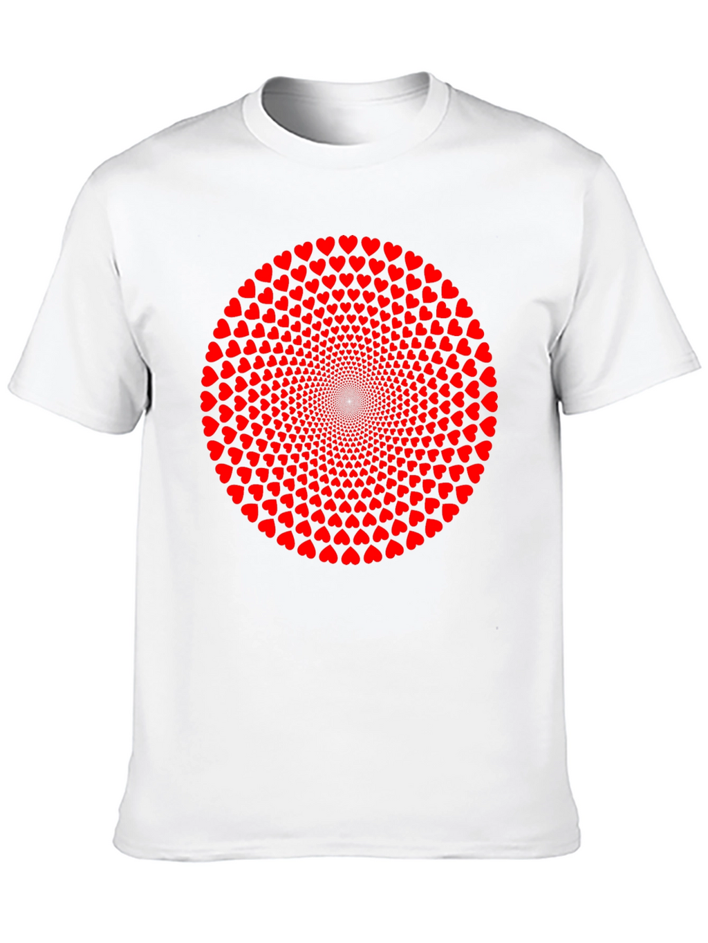 Heart Circle Graphic T-Shirt - Black