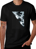 Molokai Hawaii Palm Tree Mens Black T-Shirt