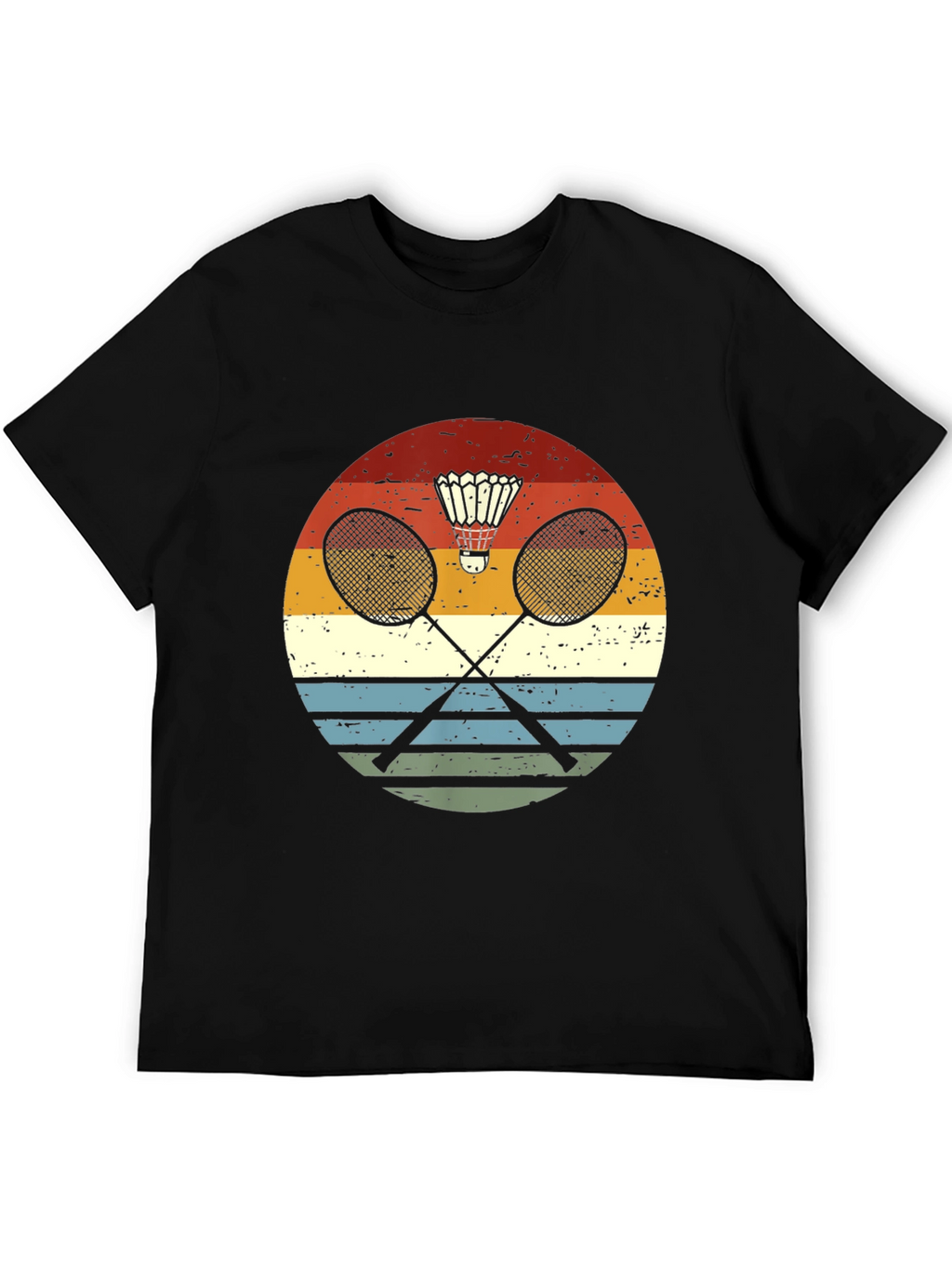 Retro Badminton Graphic Tee - Sporty & Stylish