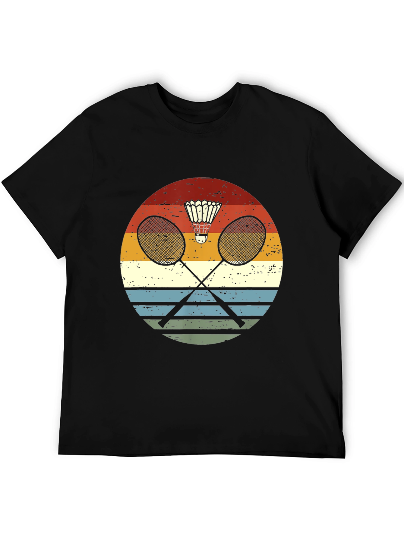 Retro Badminton Graphic Tee - Sporty & Stylish