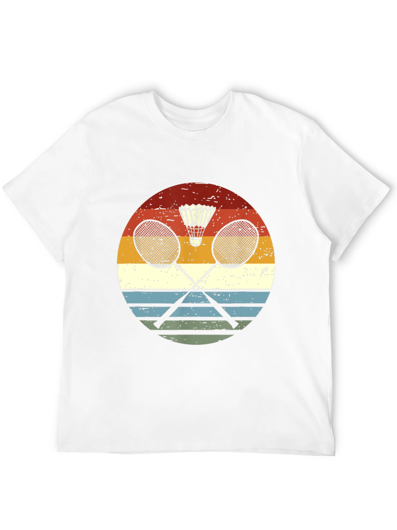 Retro Badminton Graphic Tee - Sporty & Stylish