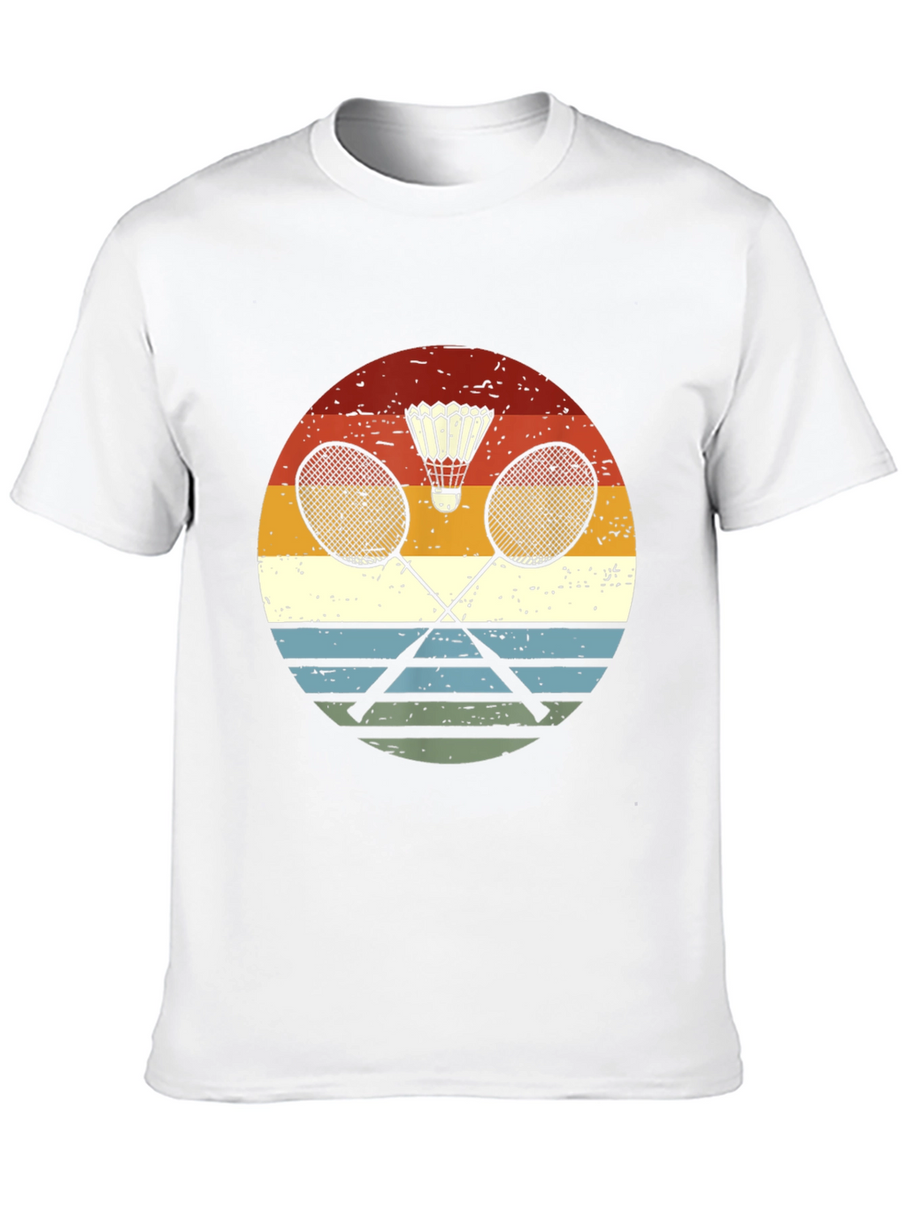 Retro Badminton Graphic Tee - Sporty & Stylish