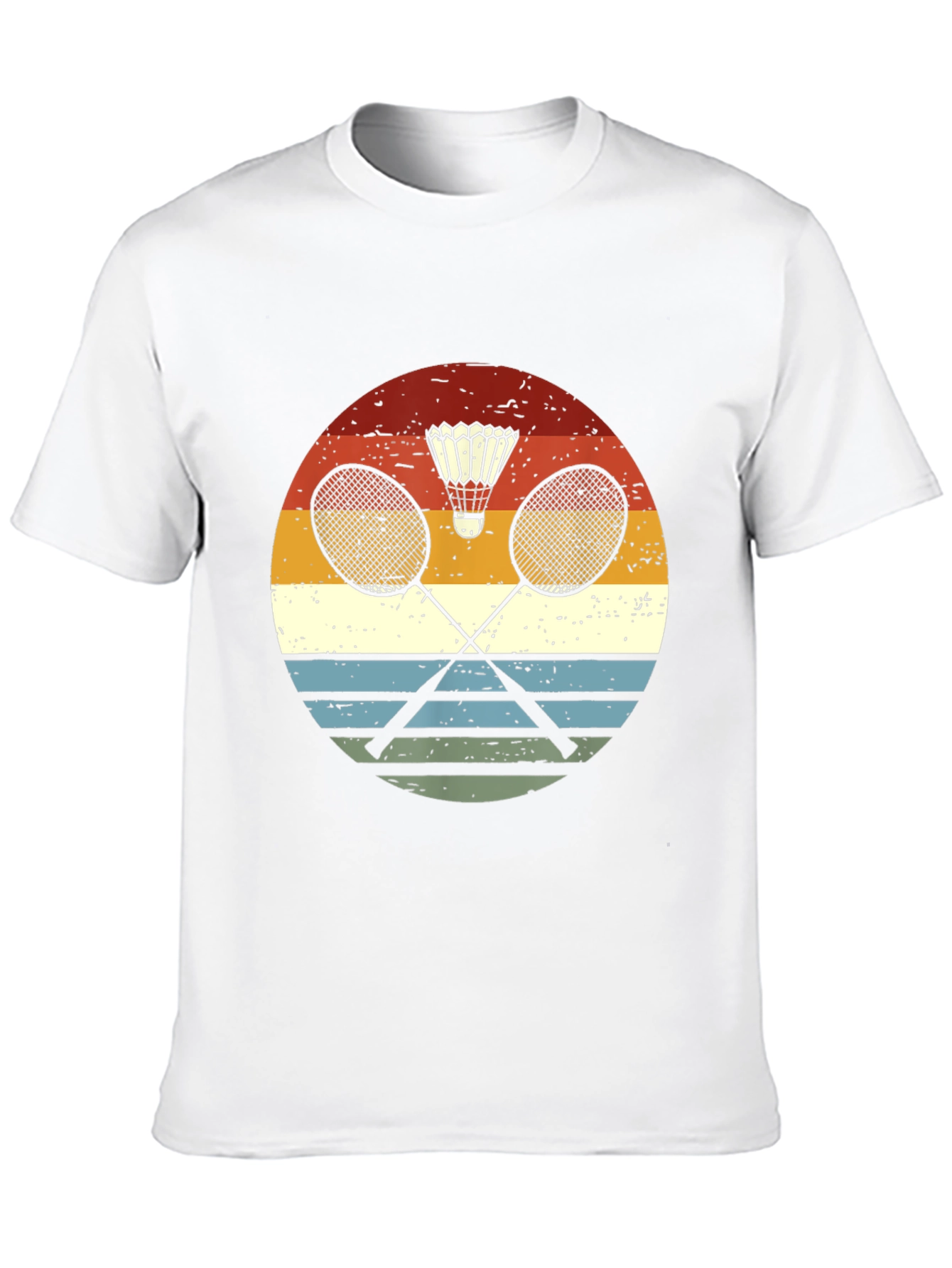 Retro Badminton Graphic Tee - Sporty & Stylish
