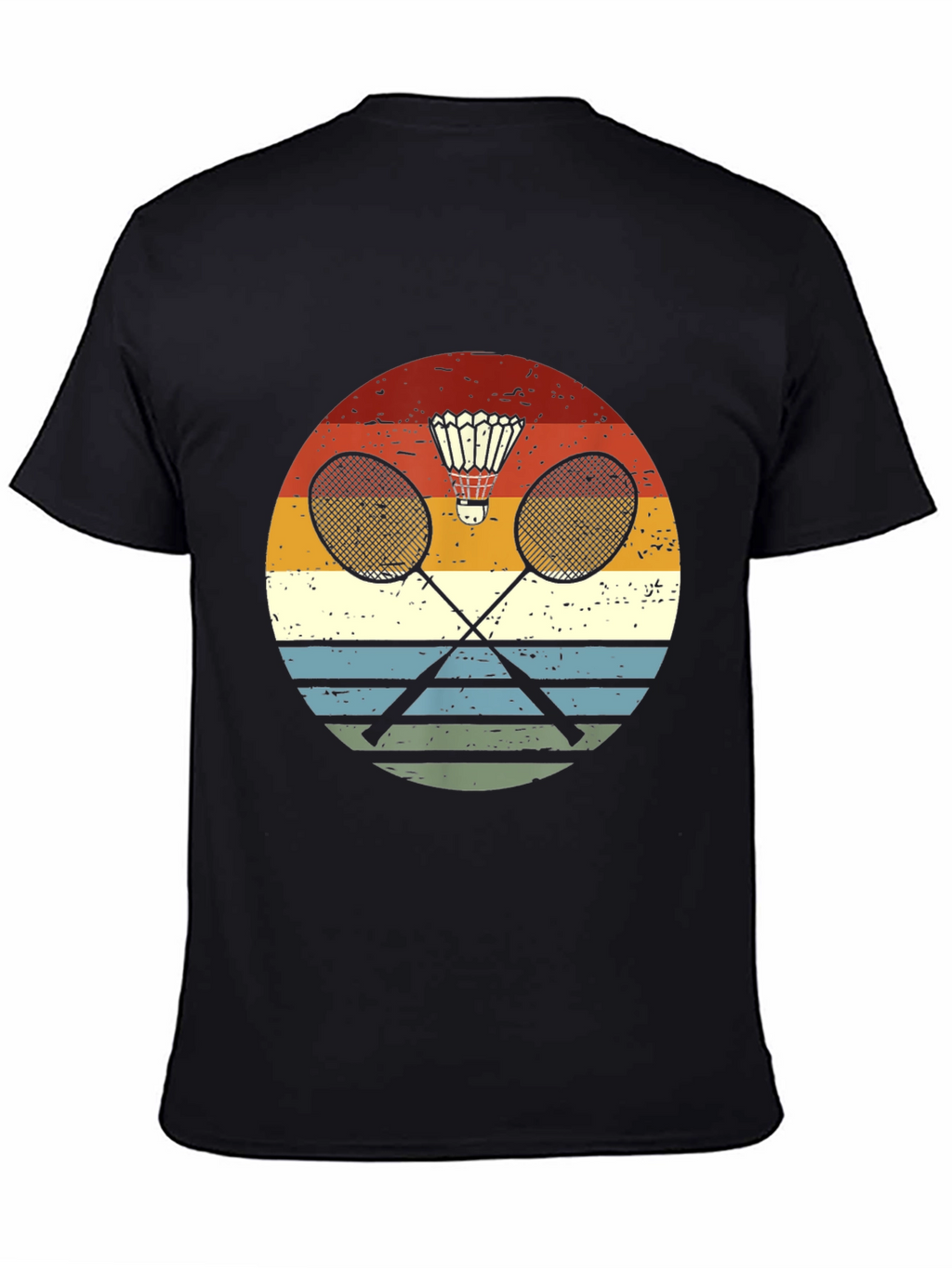 Retro Badminton Graphic Tee - Sporty & Stylish