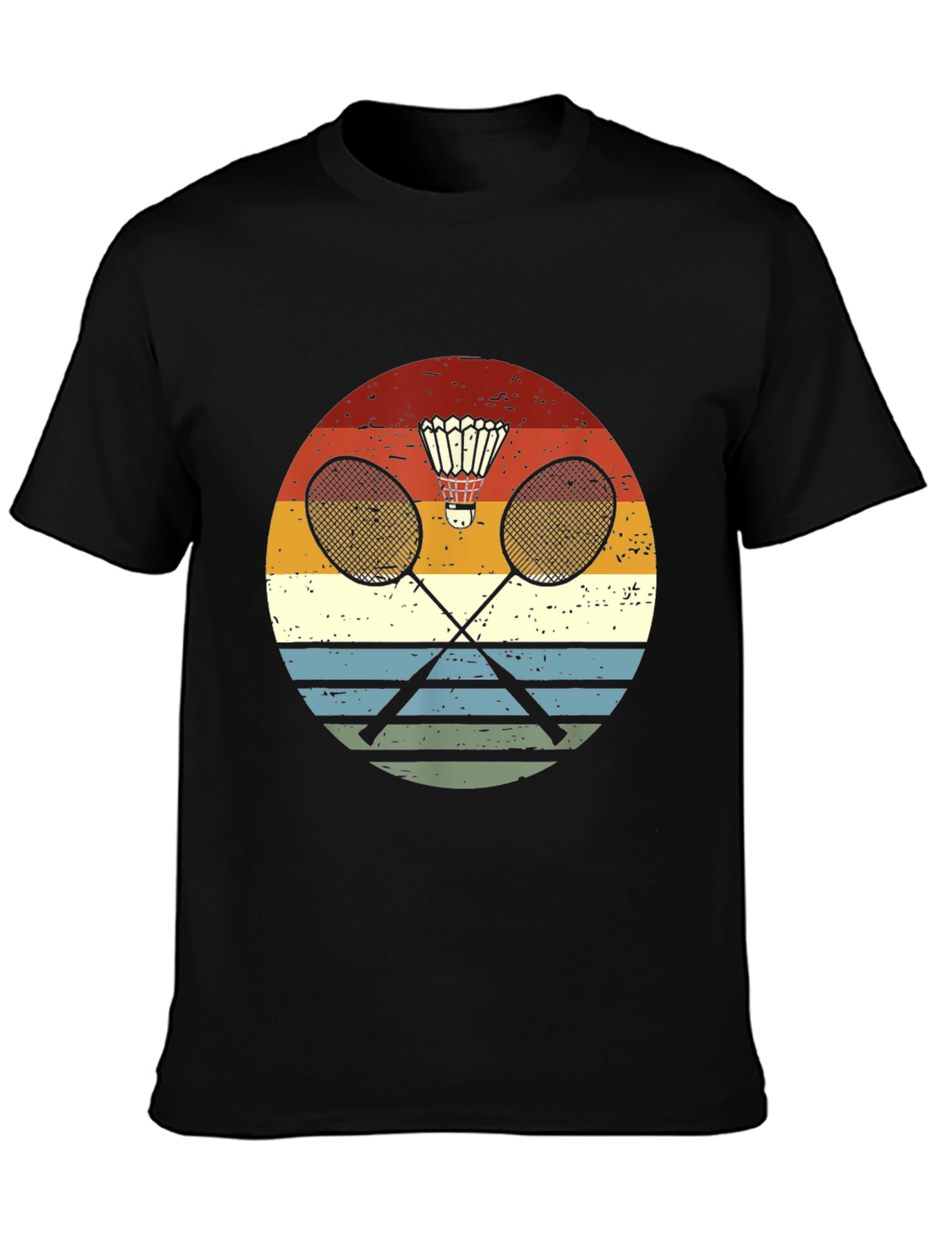 Retro Badminton Graphic Tee - Sporty & Stylish