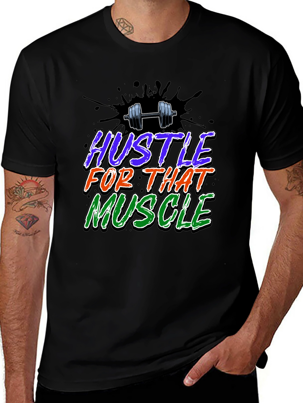 Hustle For That Muscle Graphic T-Shirt