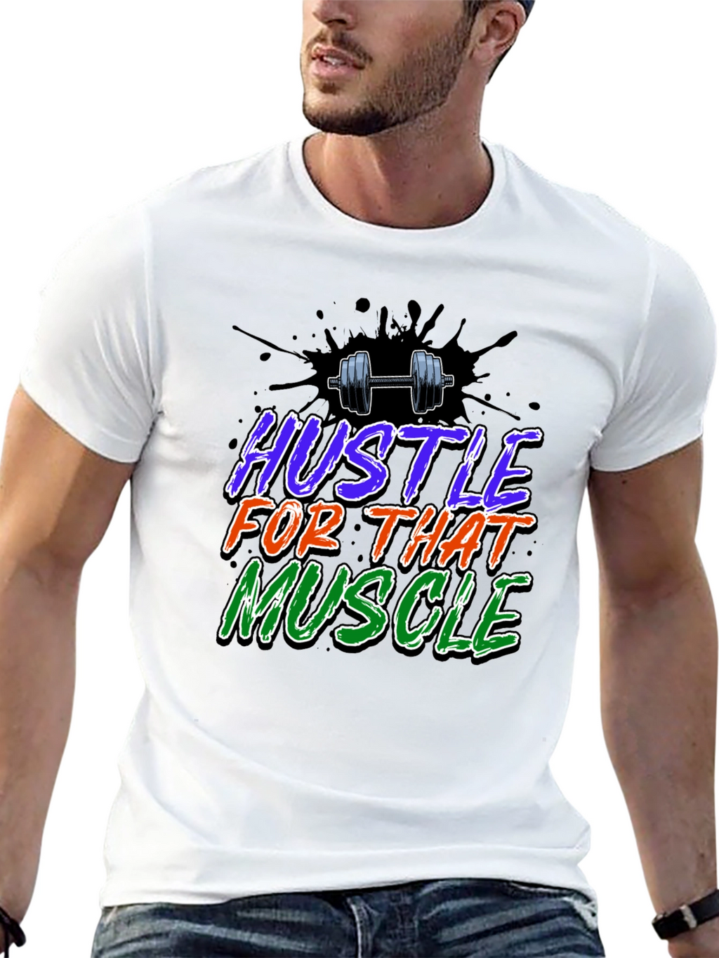 Hustle For That Muscle Graphic T-Shirt