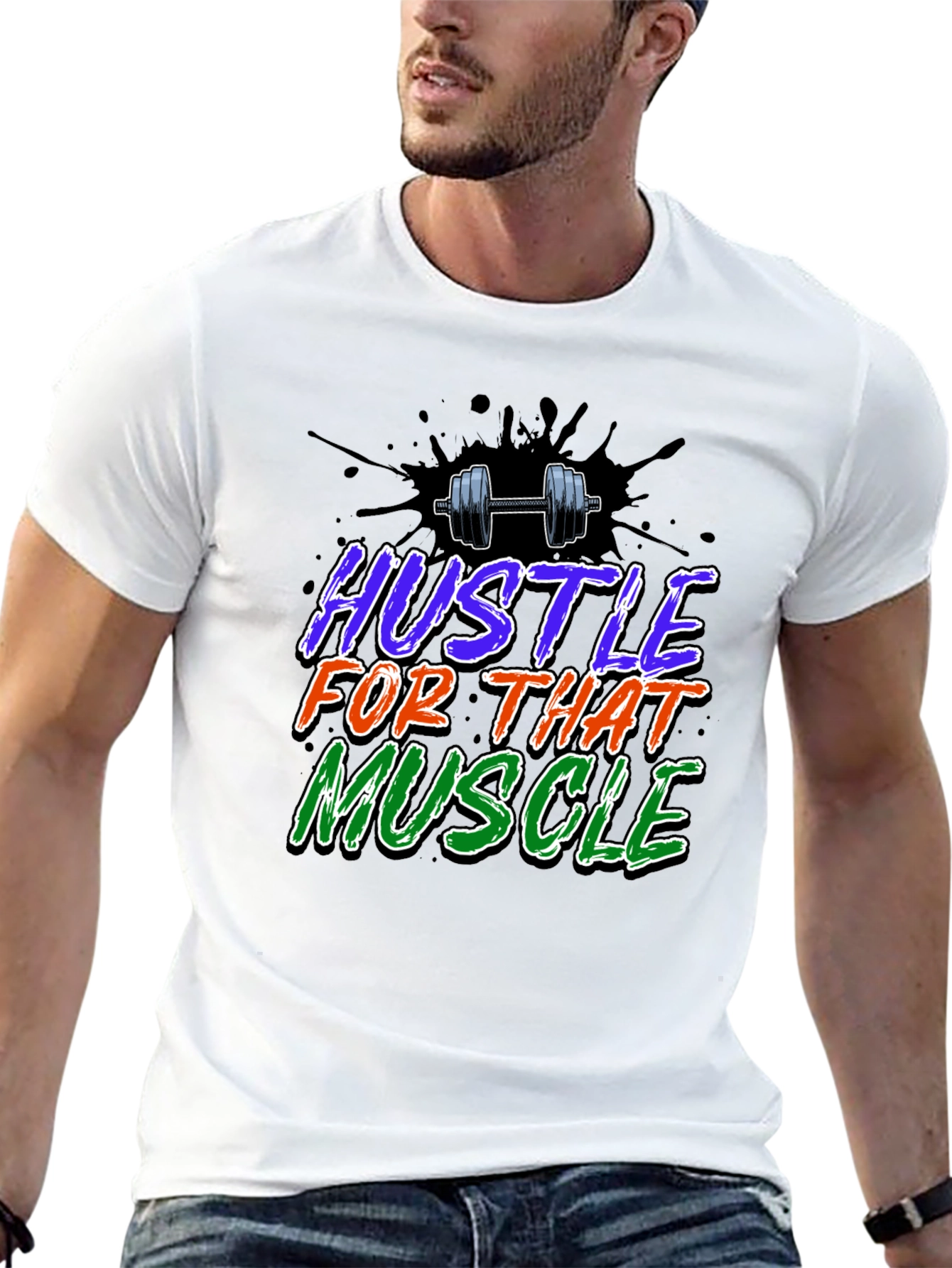 Hustle For That Muscle Graphic T-Shirt