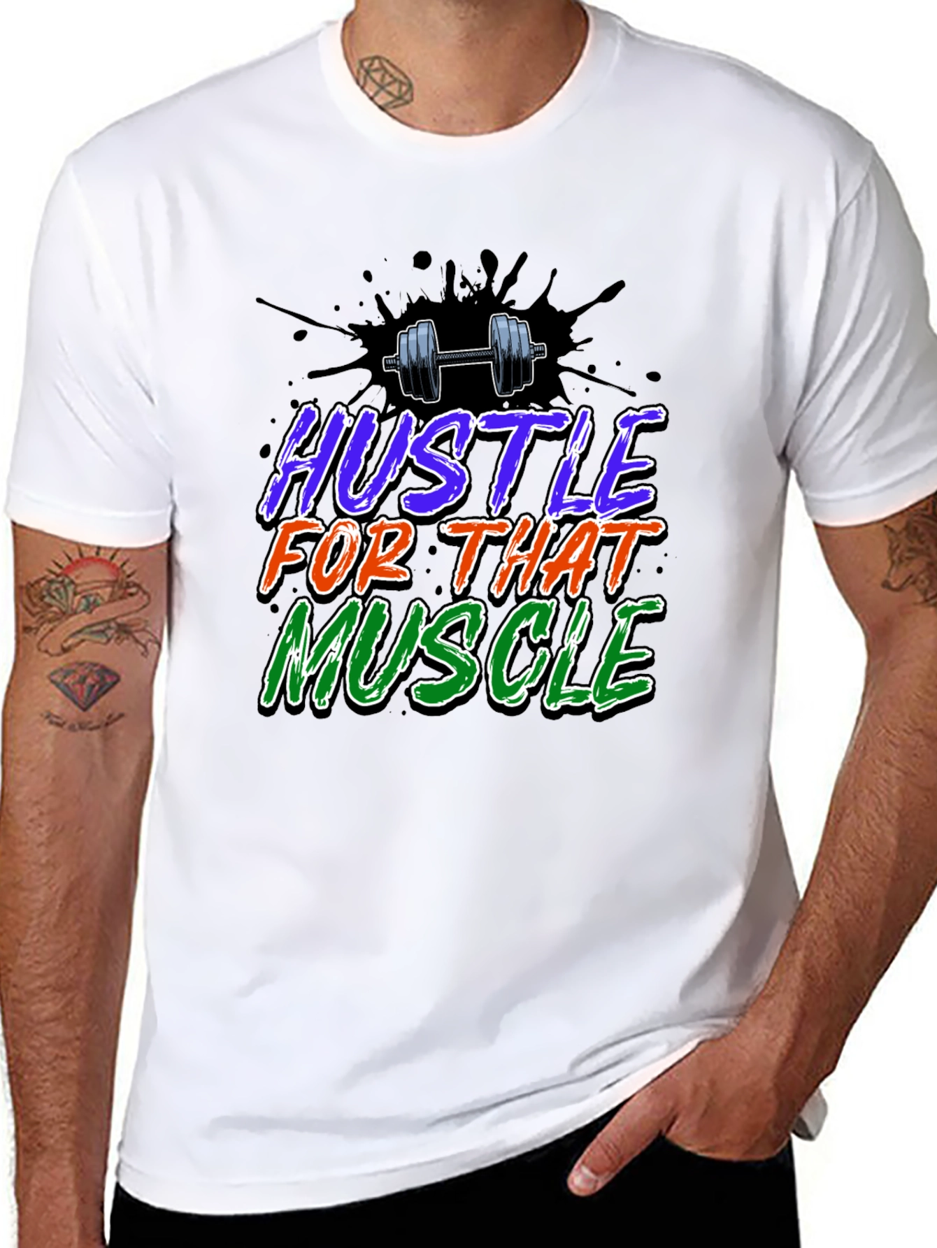 Hustle For That Muscle Graphic T-Shirt