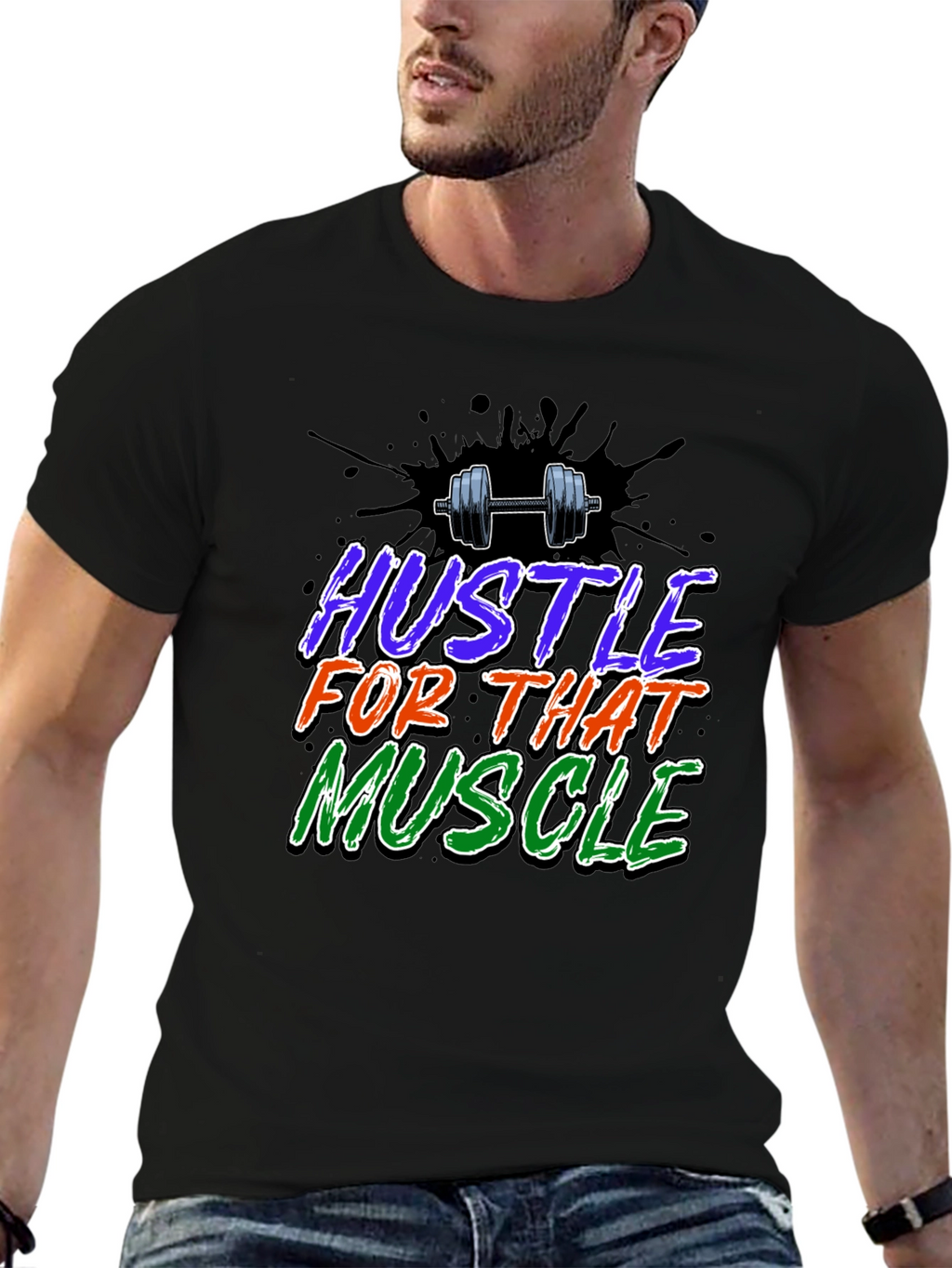 Hustle For That Muscle Graphic T-Shirt