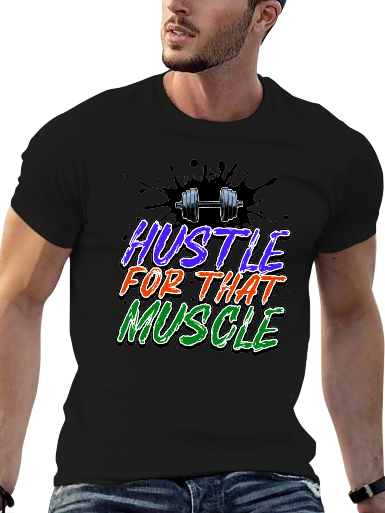 Hustle For That Muscle Graphic T-Shirt