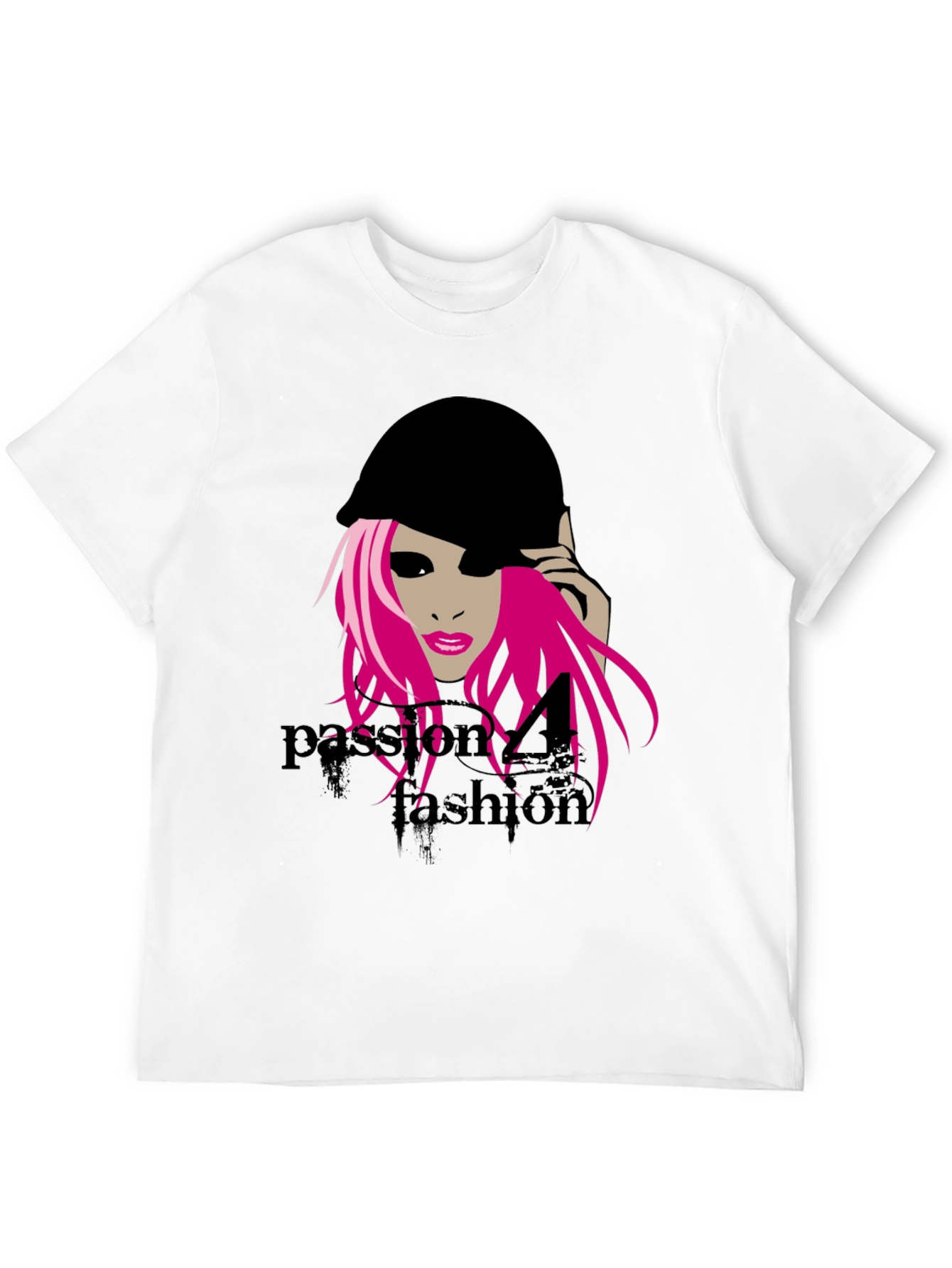 Trendy Black T-Shirt with Graphic Print