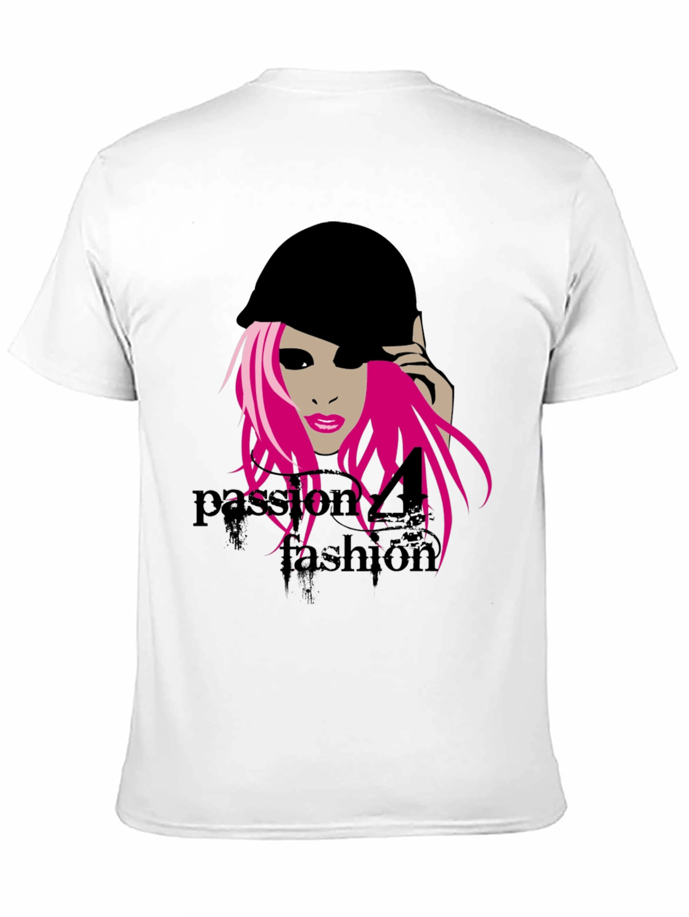 Trendy Black T-Shirt with Graphic Print
