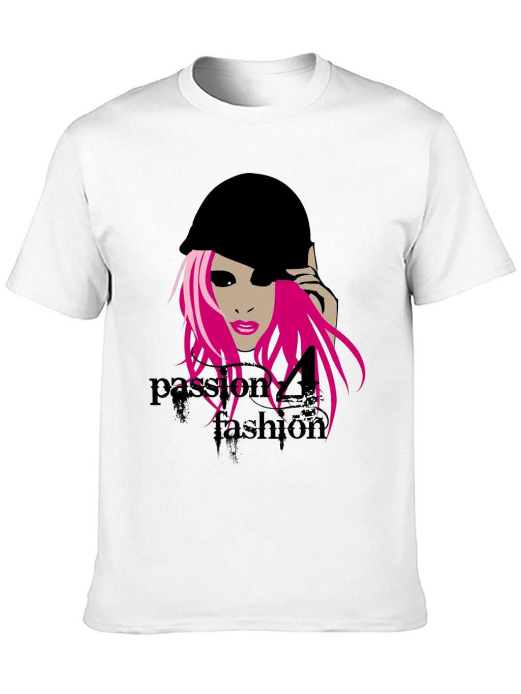 Trendy Black T-Shirt with Graphic Print