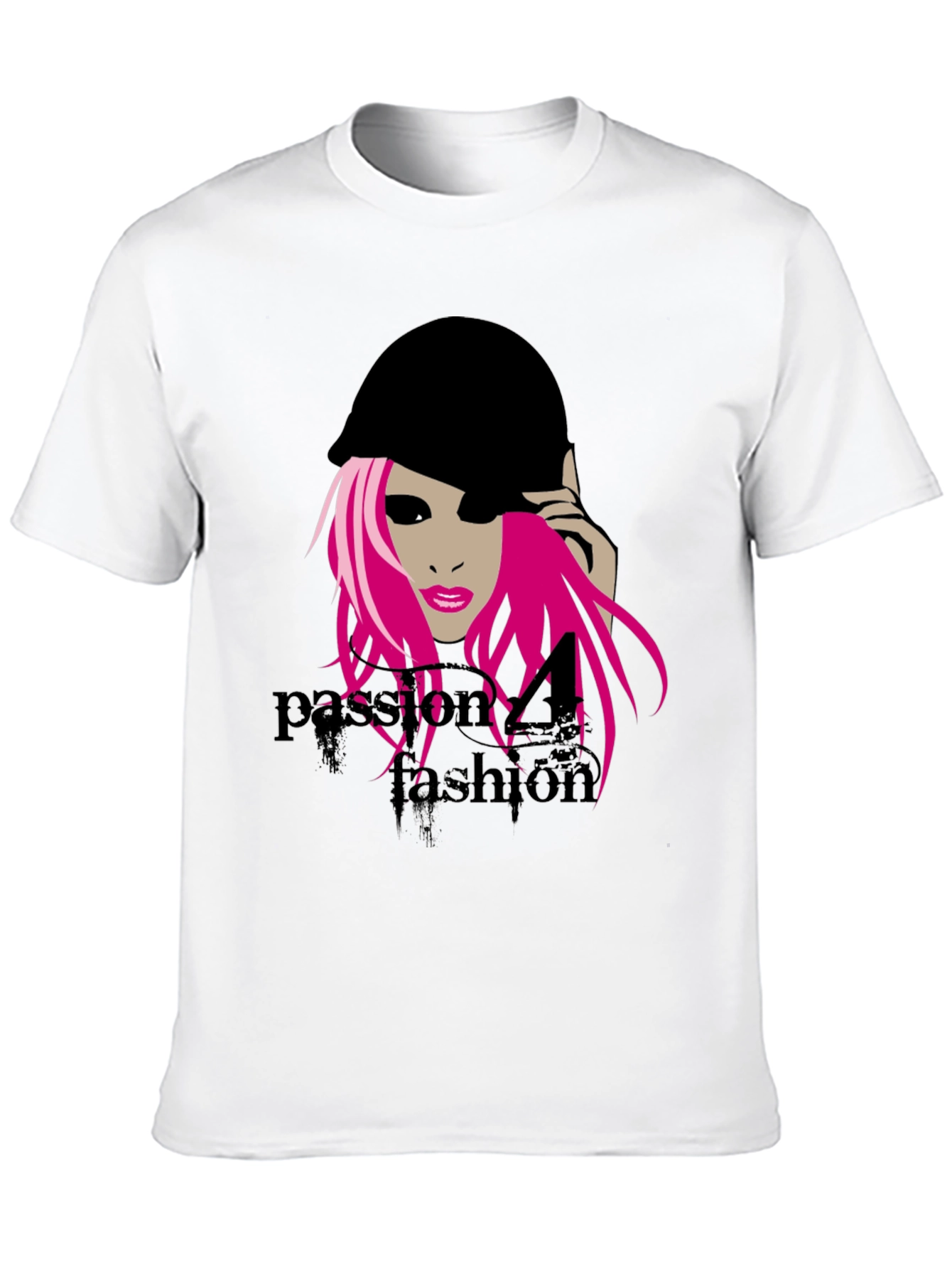 Trendy Black T-Shirt with Graphic Print