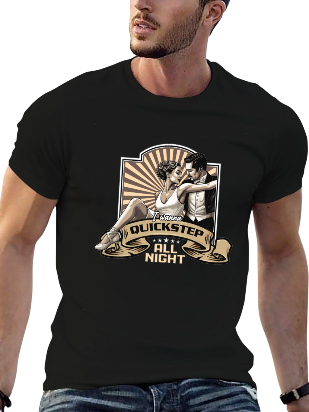 Quickstep All Night Black T-Shirt