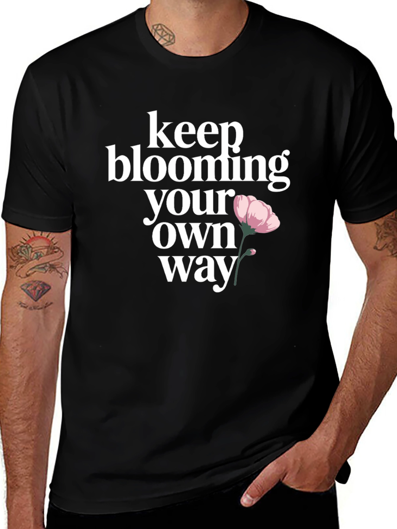 Keep Blooming T-Shirt - Positive Graphic Tee