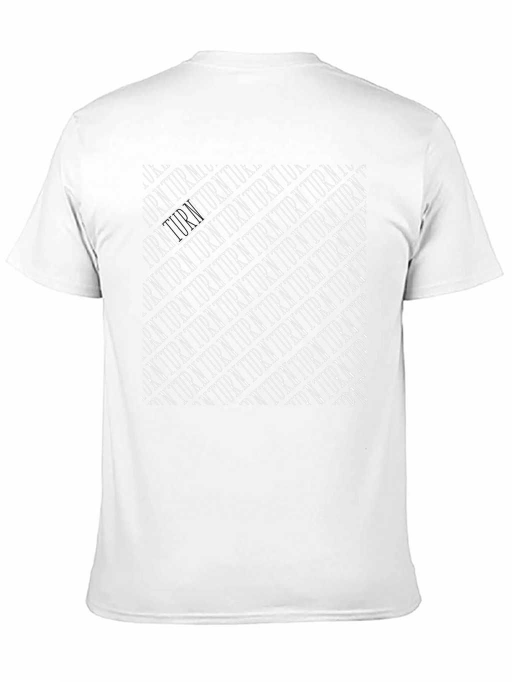 Modern Turn Pattern Black Graphic T-Shirt