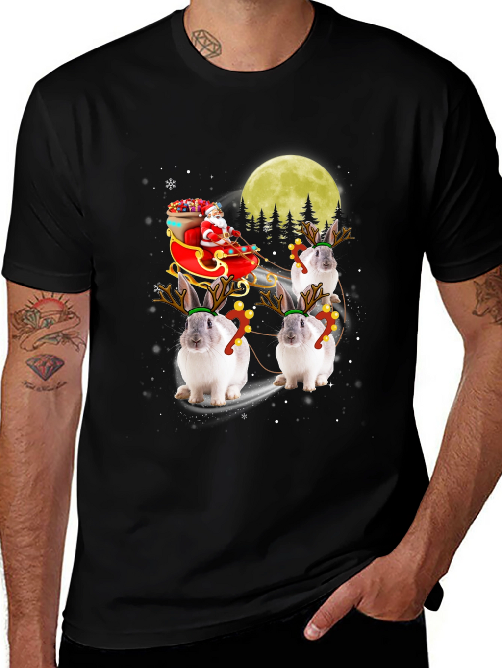 Christmas Bunny Reindeer T-Shirt