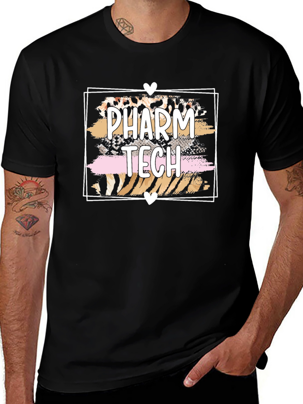 Pharm Tech Leopard Heart T-Shirt