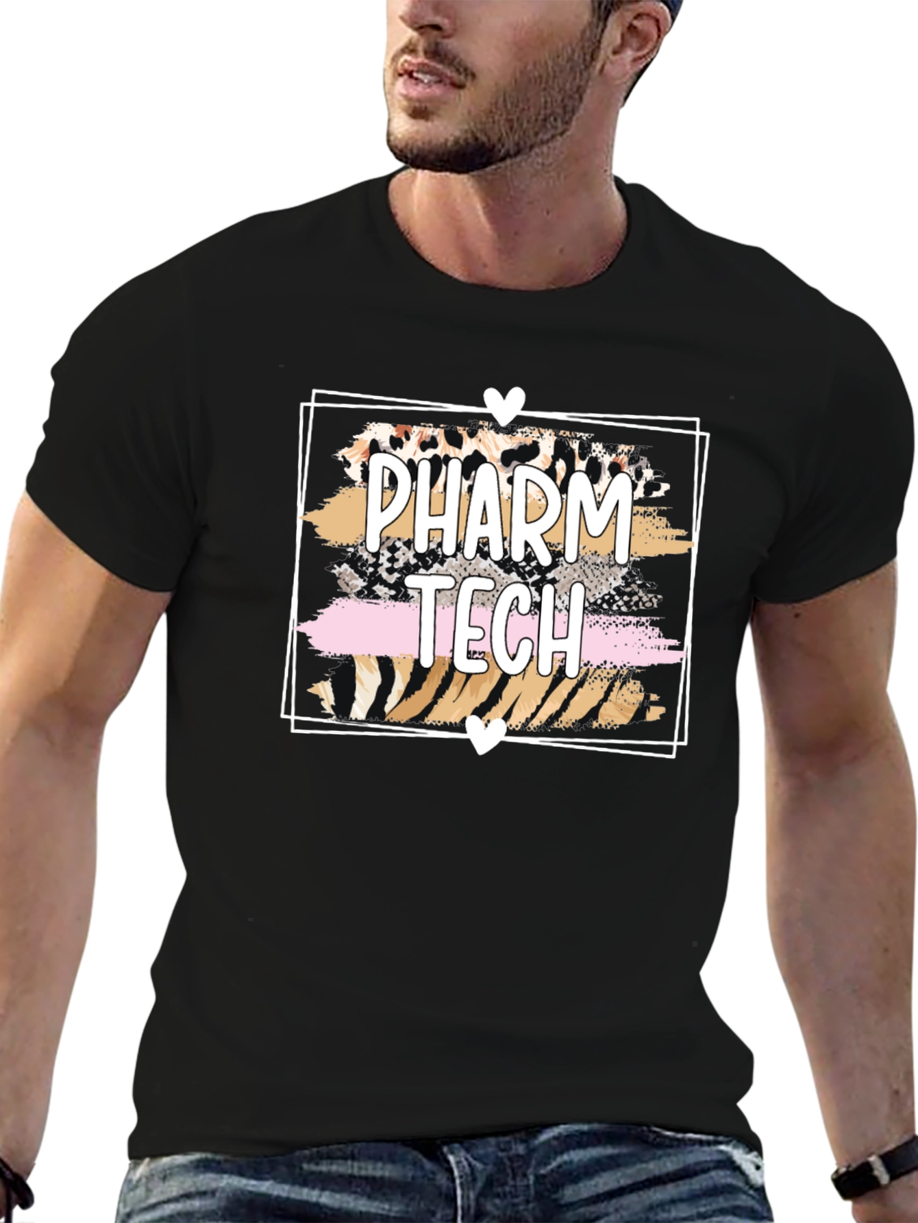Pharm Tech Leopard Heart T-Shirt