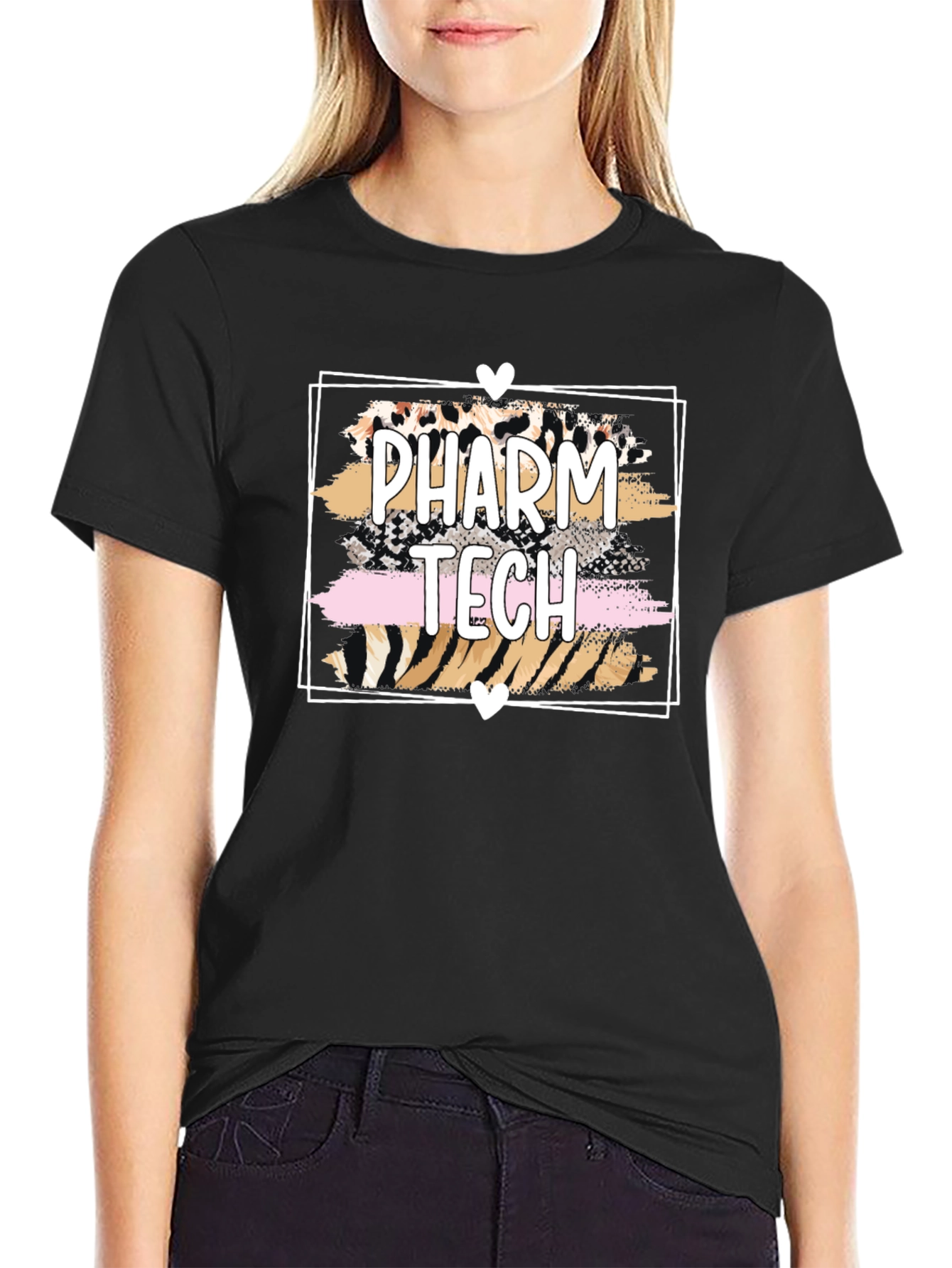 Pharm Tech Leopard Heart T-Shirt