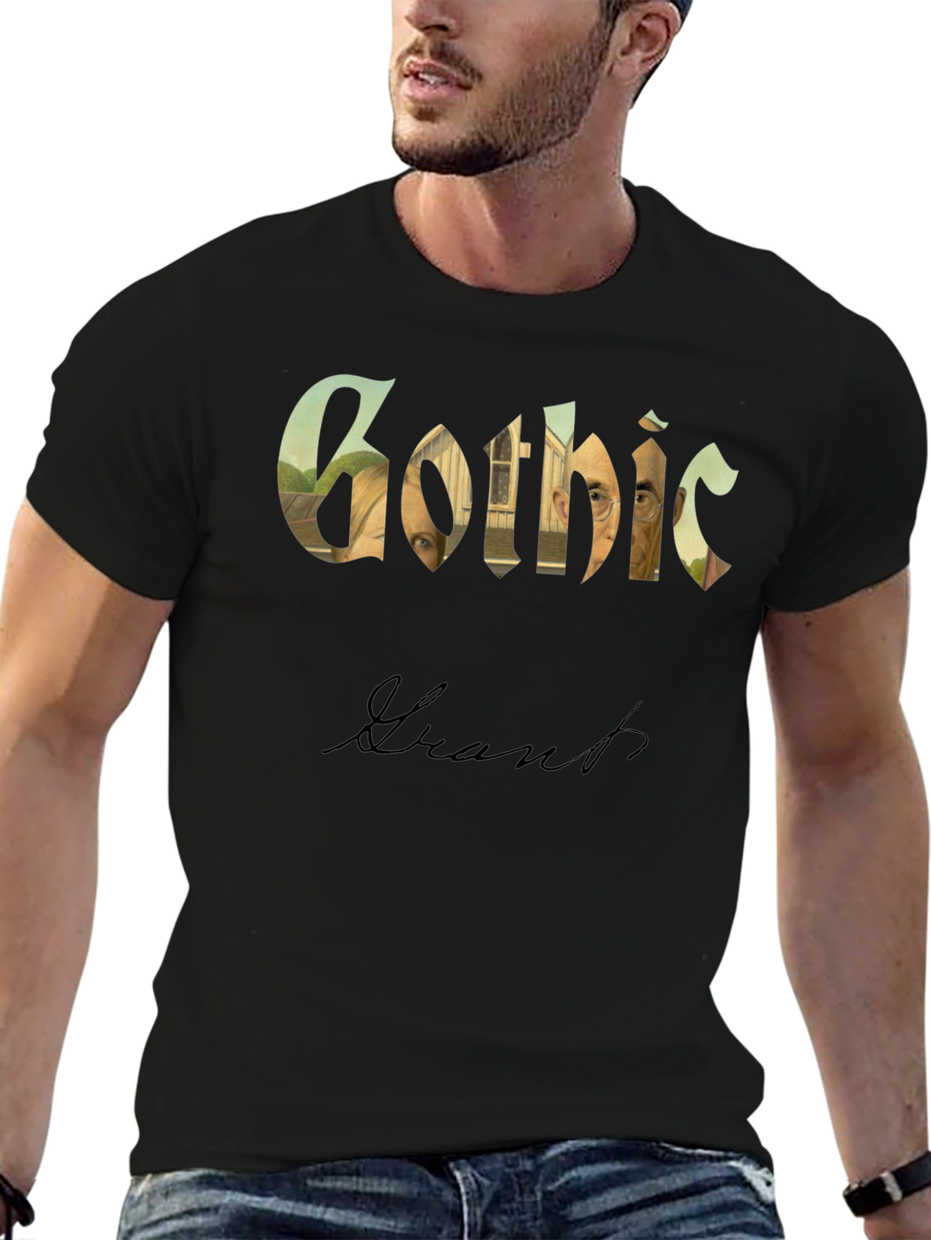 American Gothic Grant Wood Parody T-Shirt