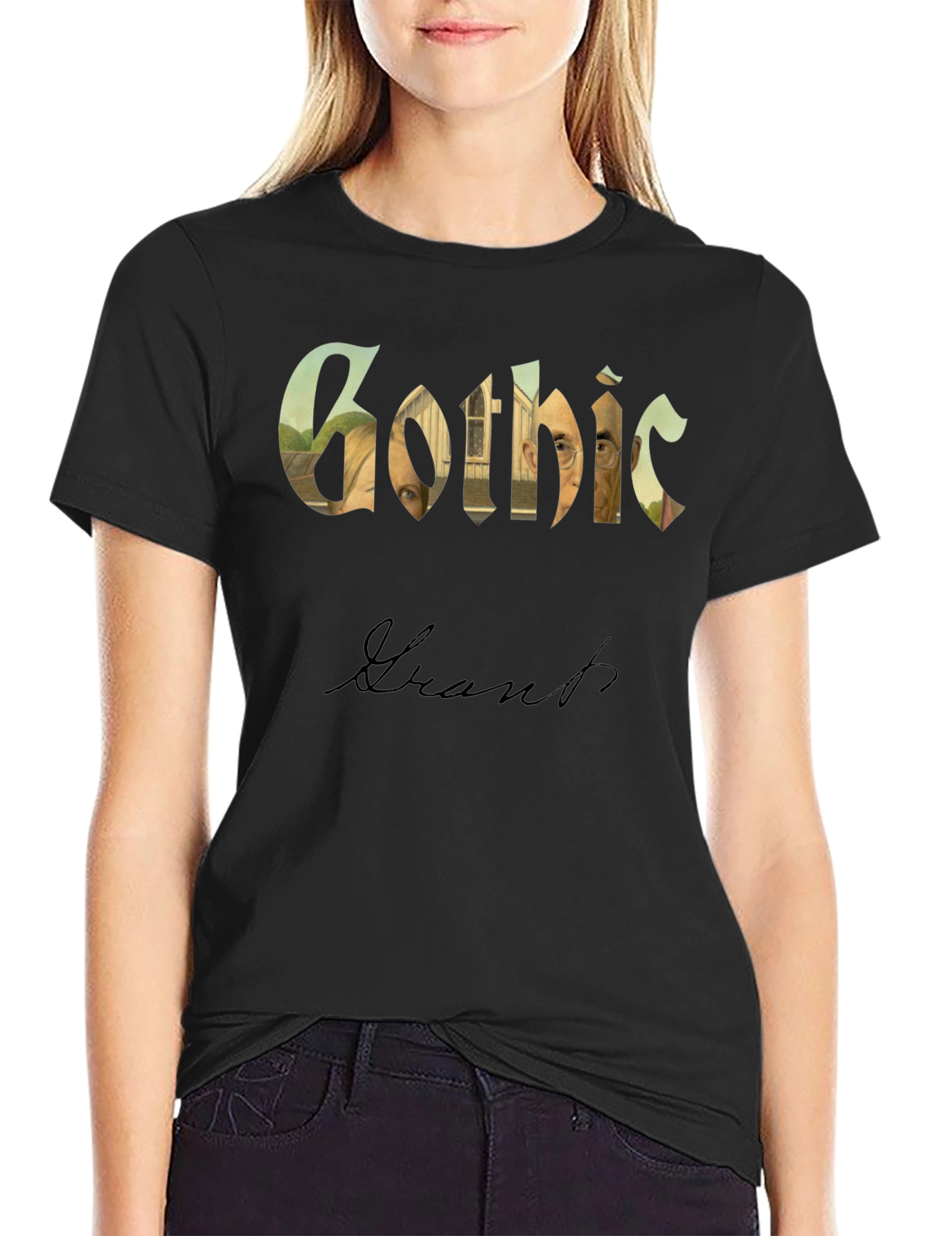 American Gothic Grant Wood Parody T-Shirt