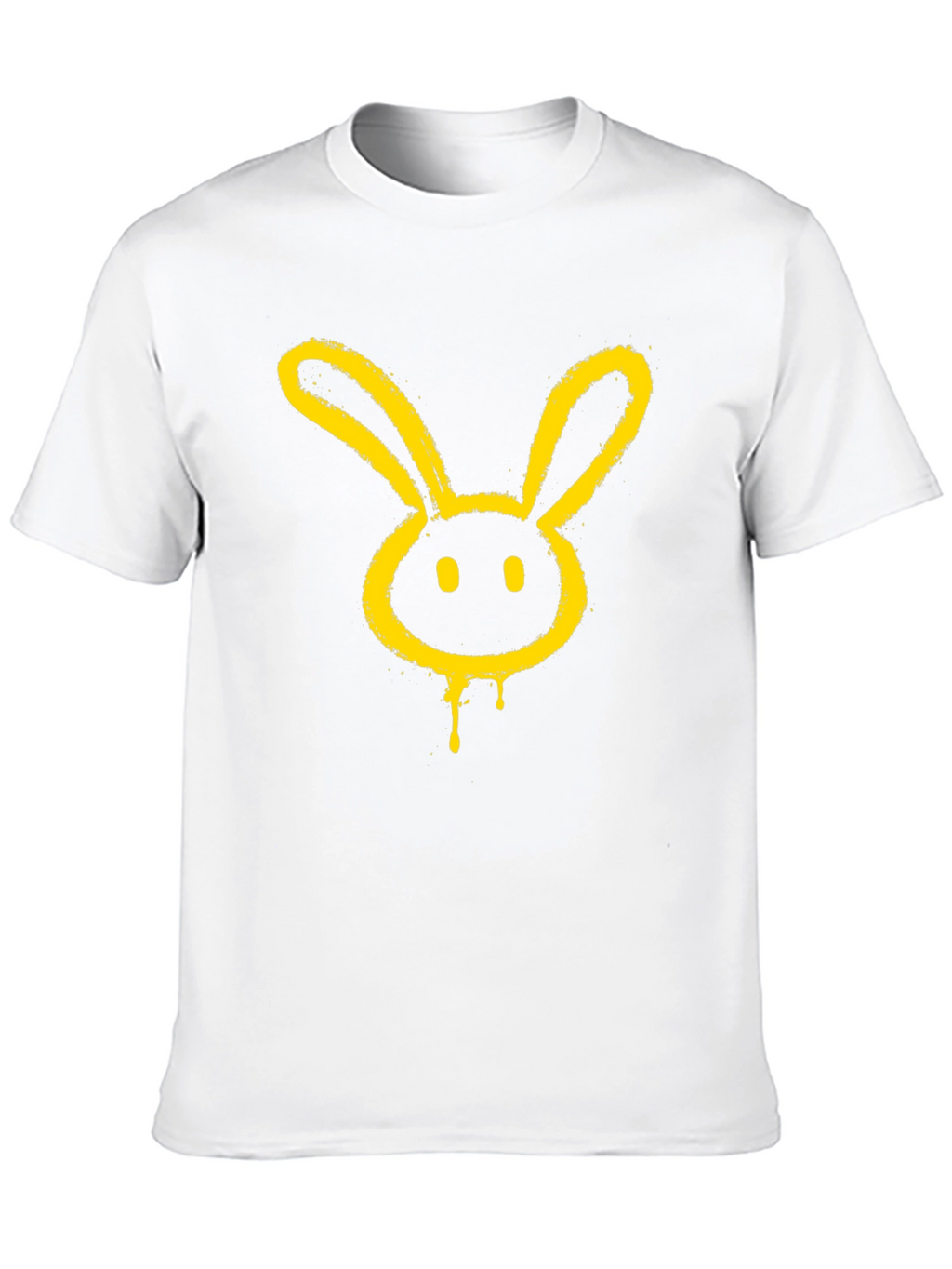 Graphic Tee - Yellow Bunny Head on Black