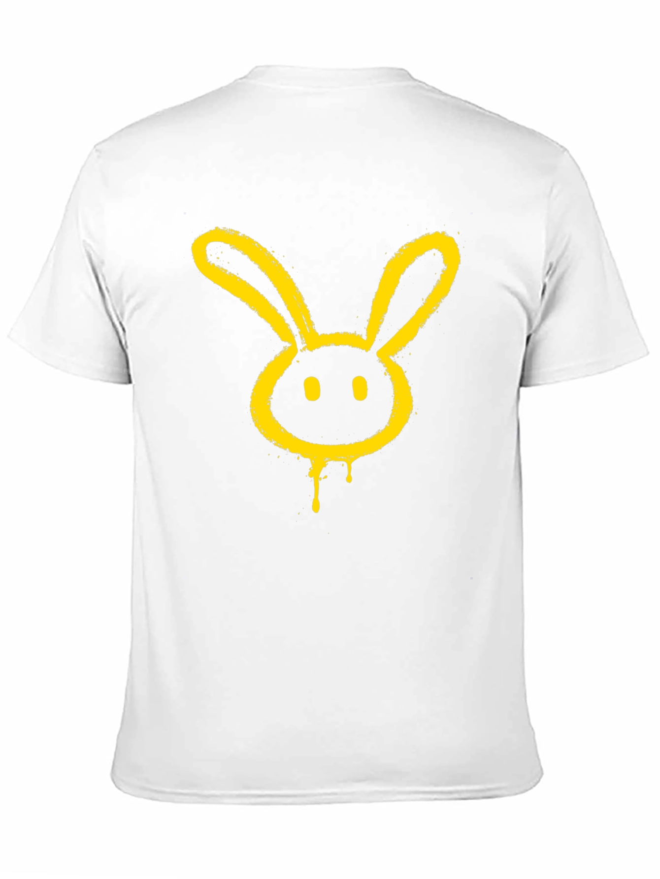 Graphic Tee - Yellow Bunny Head on Black