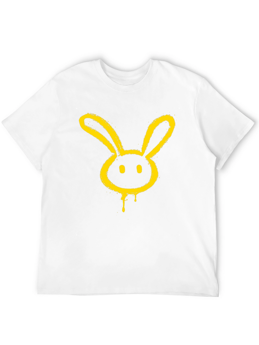 Graphic Tee - Yellow Bunny Head on Black